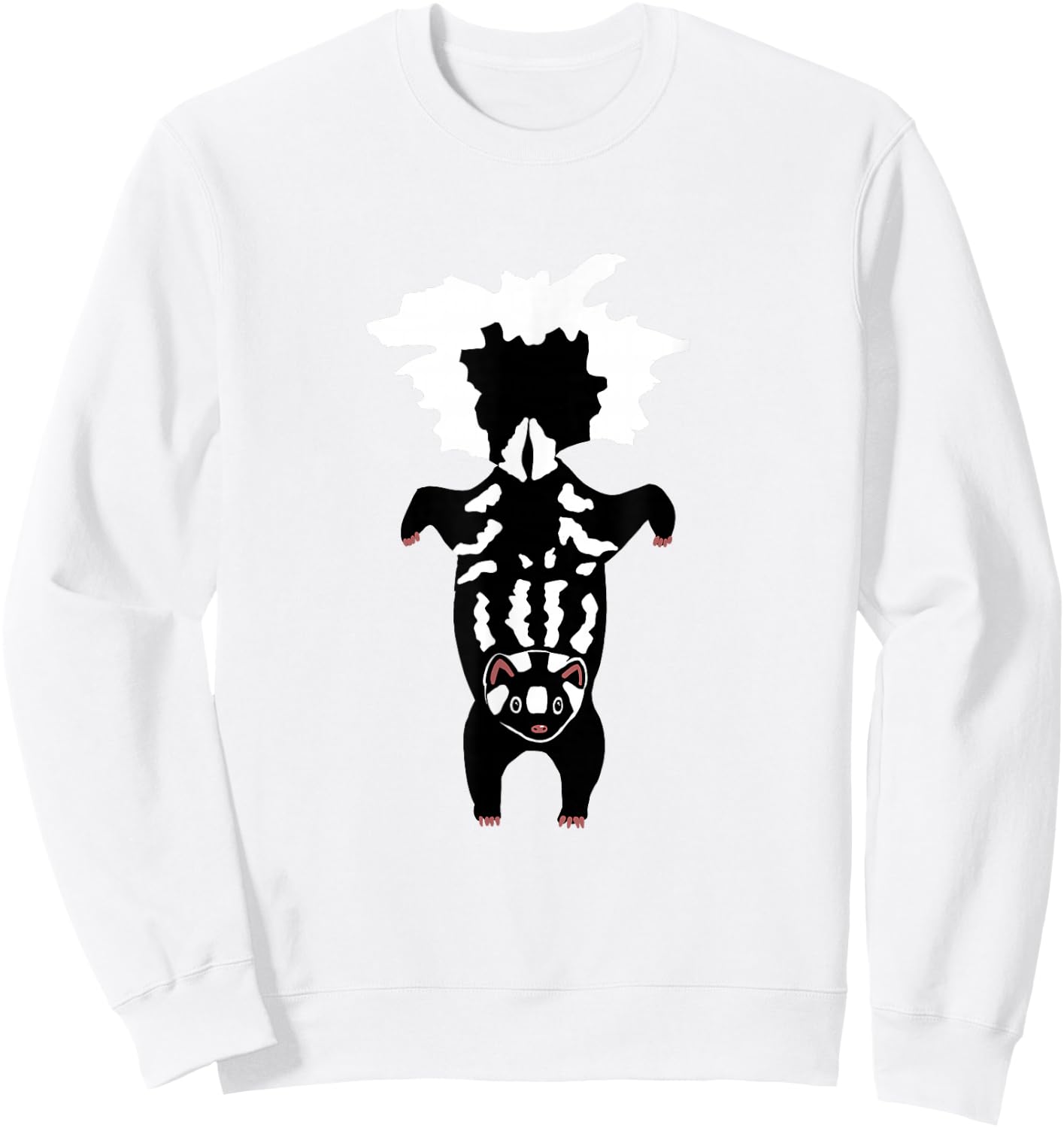 Adorable Spotted Skunk Handstand Sweatshirt - Sweatshirt | White