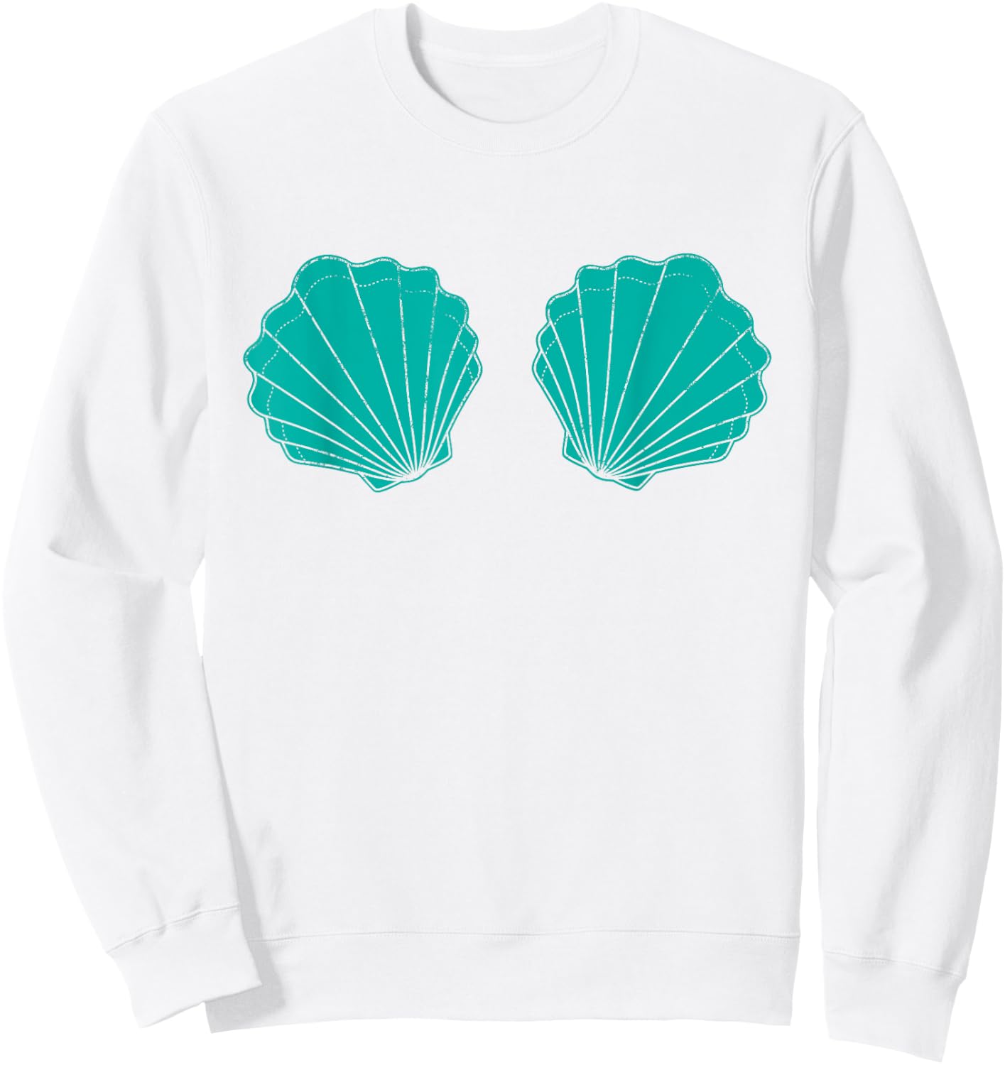 Mermaid Seashell Bikini Sea Shells Mermaid Costume Sweatshirt - Sweatshirt | White