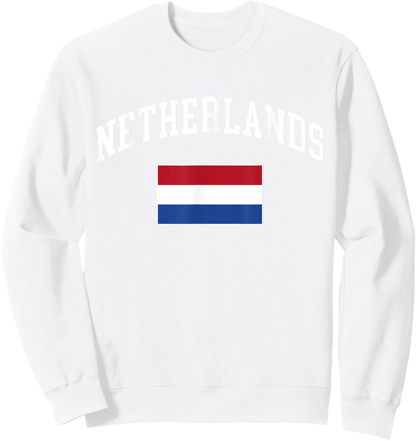 Netherlands Dutch Flag Retro Vintage Classic Graphic Sweatshirt - Sweatshirt | White