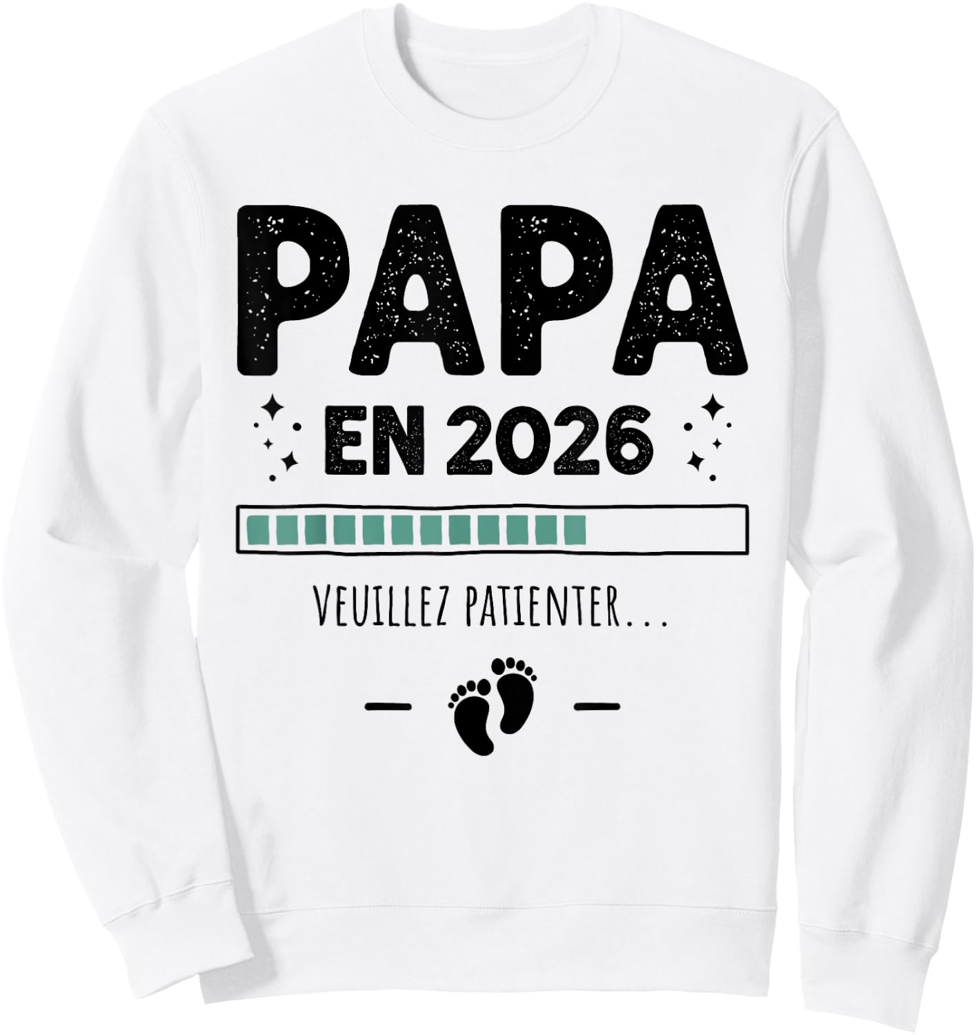 Futur Papa Funny - Humour Announcement Pregnancy Dad 2026 Sweatshirt - Sweatshirt | White