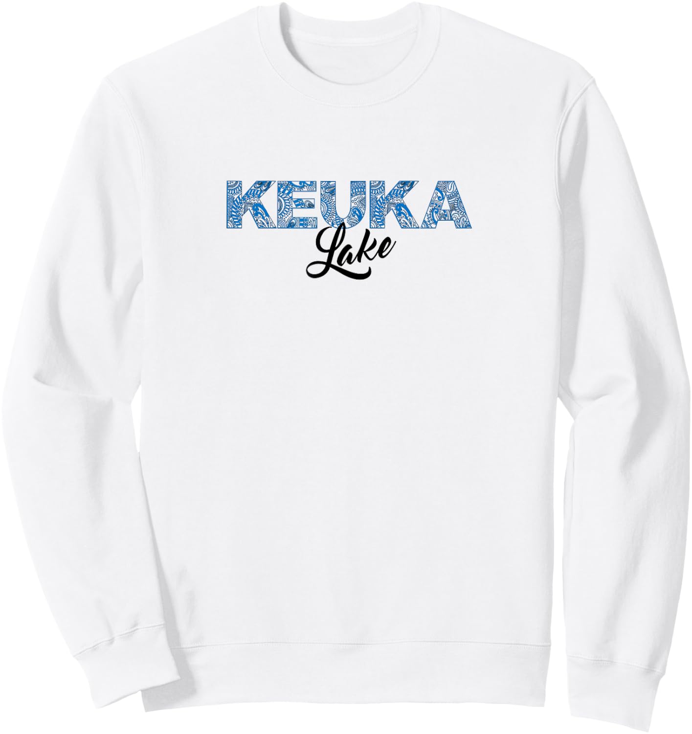 Keuka Lake Finger Lakes Fishing NY Upstate Keuka Gift Sweatshirt - Sweatshirt | White