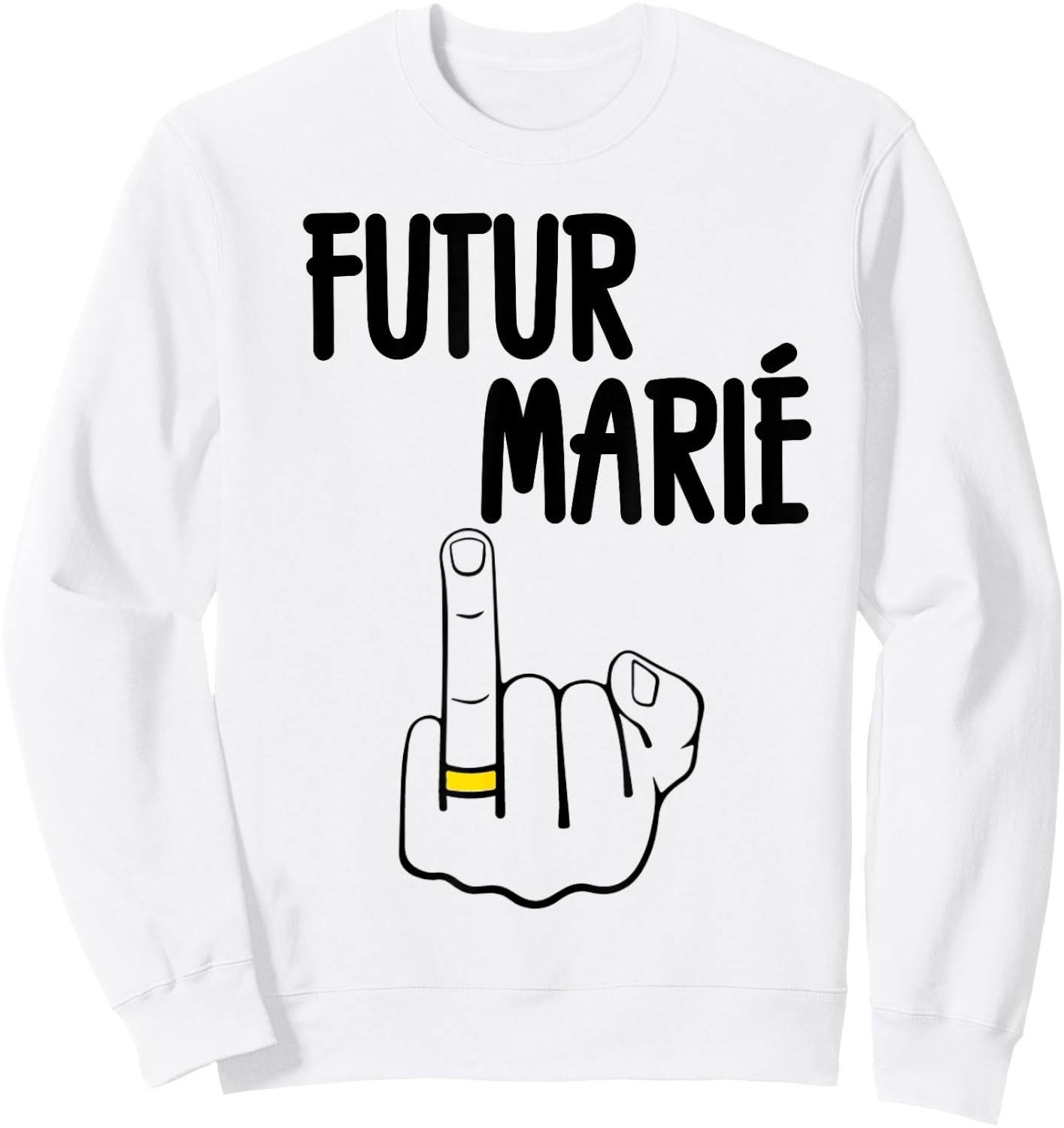 Futur Marié Enterrement Vie De Garçon EVG Humour , white, S Sweatshirt - Sweatshirt | White