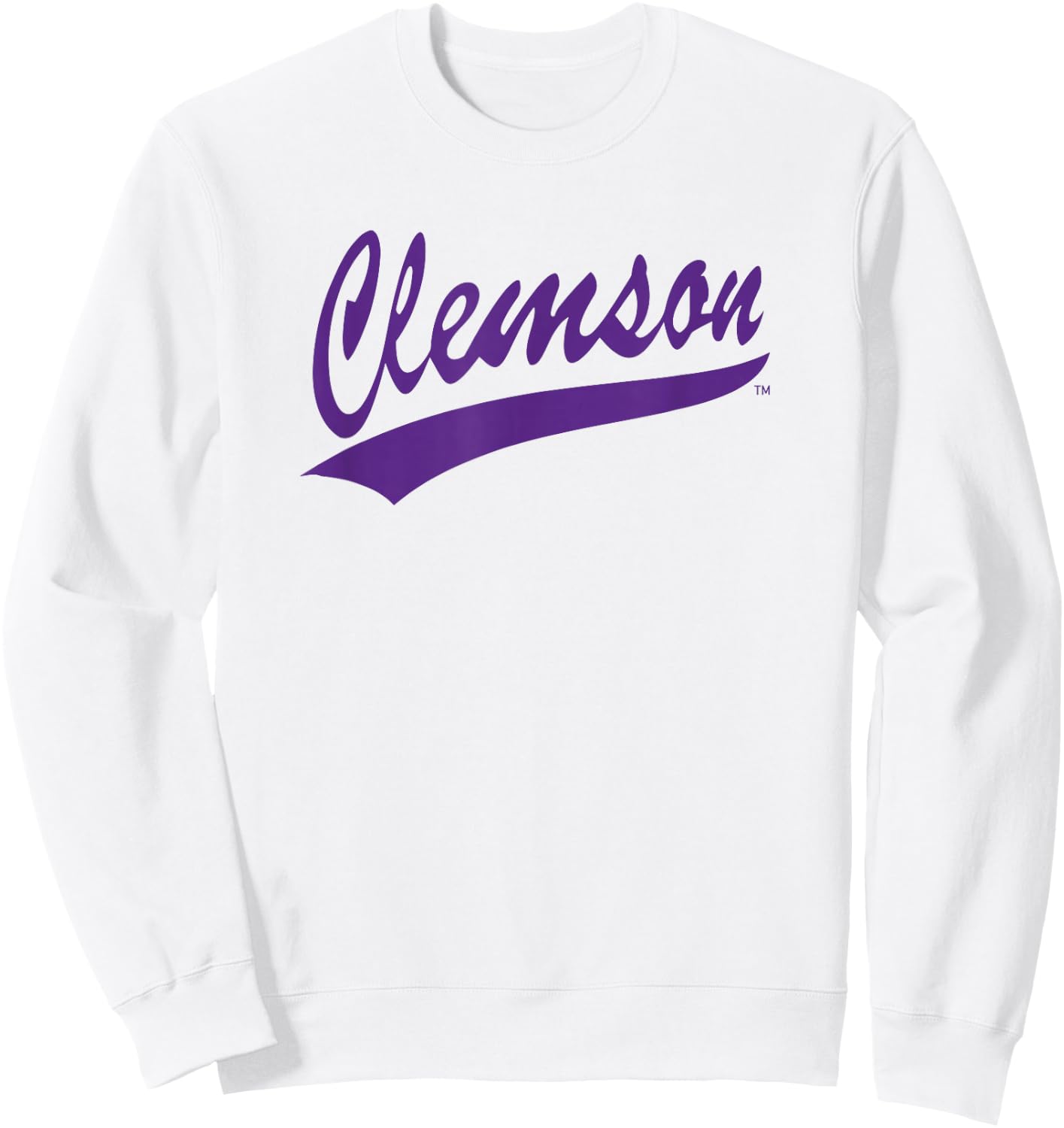 Elite Authentics Clemson Tigers Classic Logo Orange -Adult Sweatshirt - Sweatshirt | White