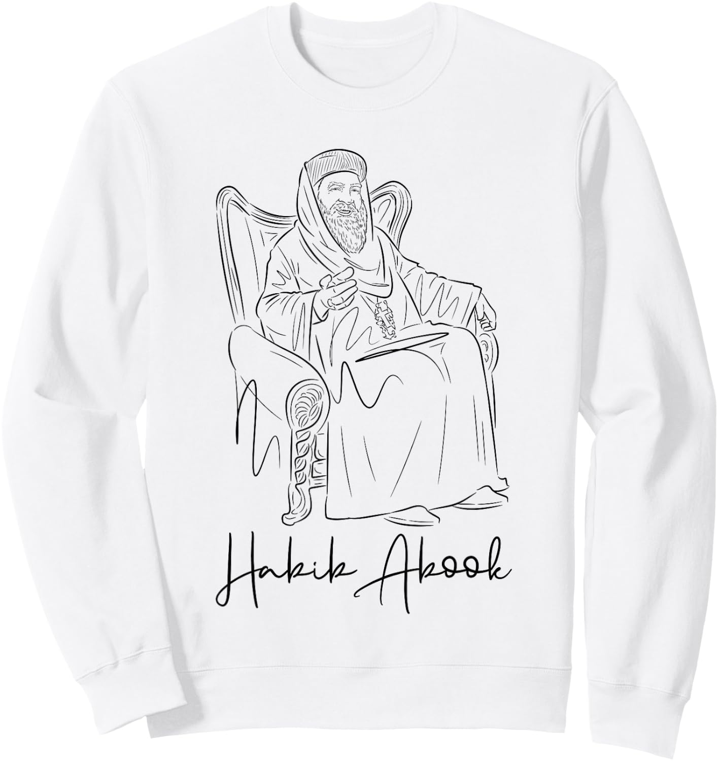 Habib Abook (St. Pope Kyrillos VI) Sweatshirt - Sweatshirt | White