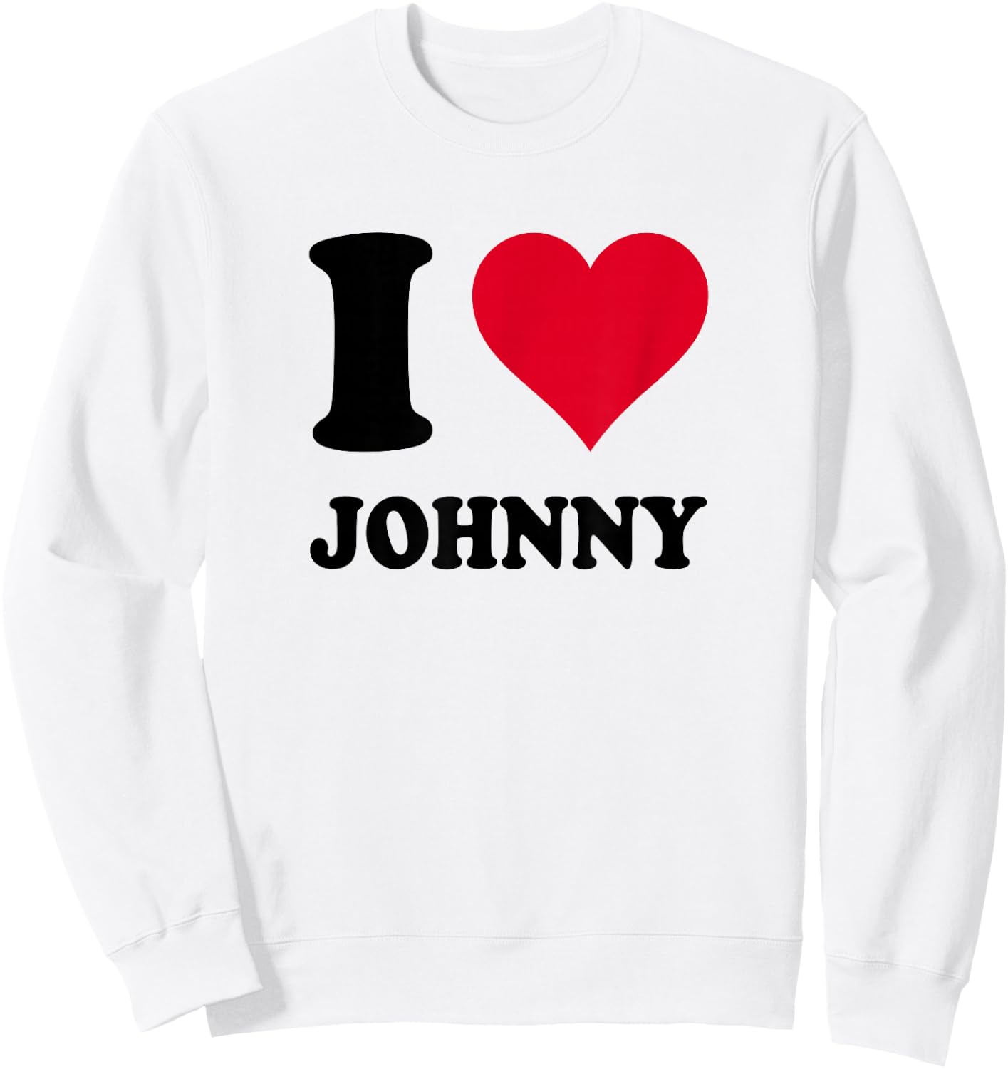 I Love Johnny , white, S Sweatshirt - Sweatshirt | White