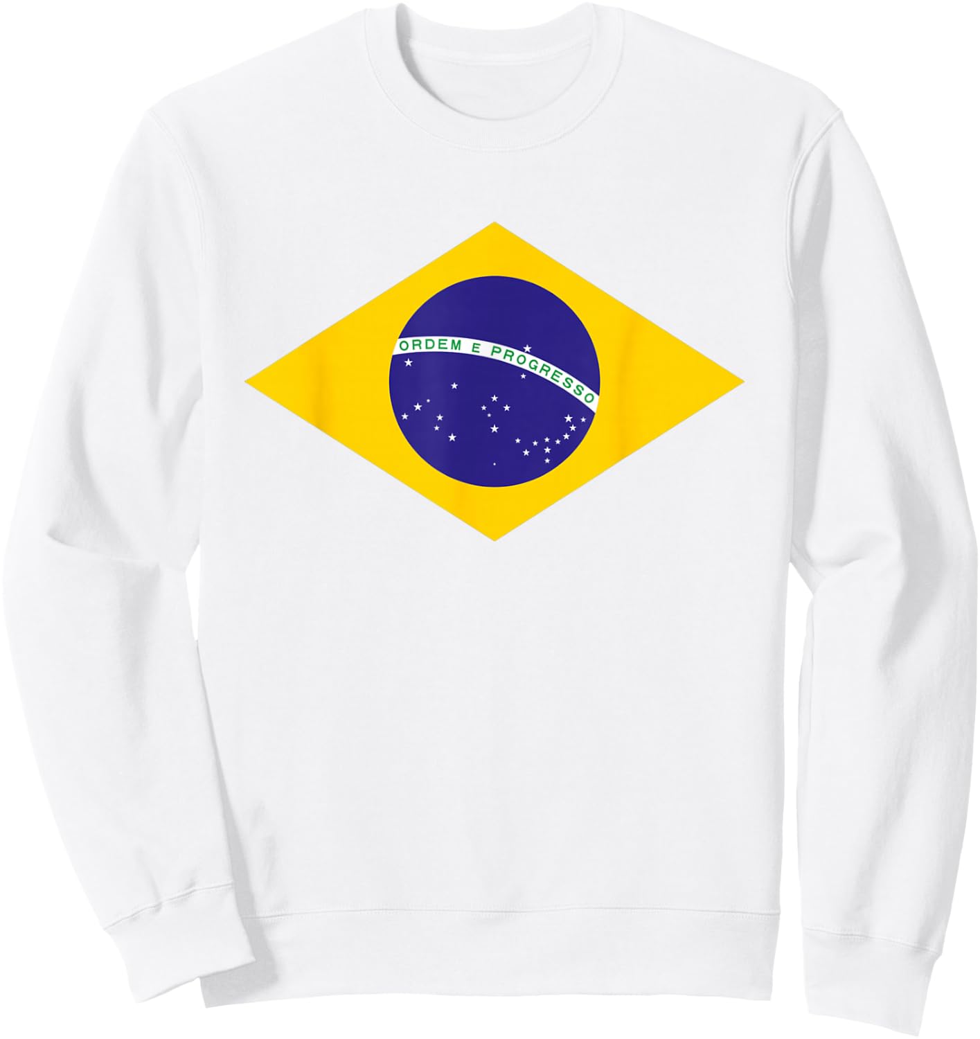 Vintage Brasil Brazil Flag - Brazilian Flag Men Women Kids Sweatshirt - Sweatshirt | White