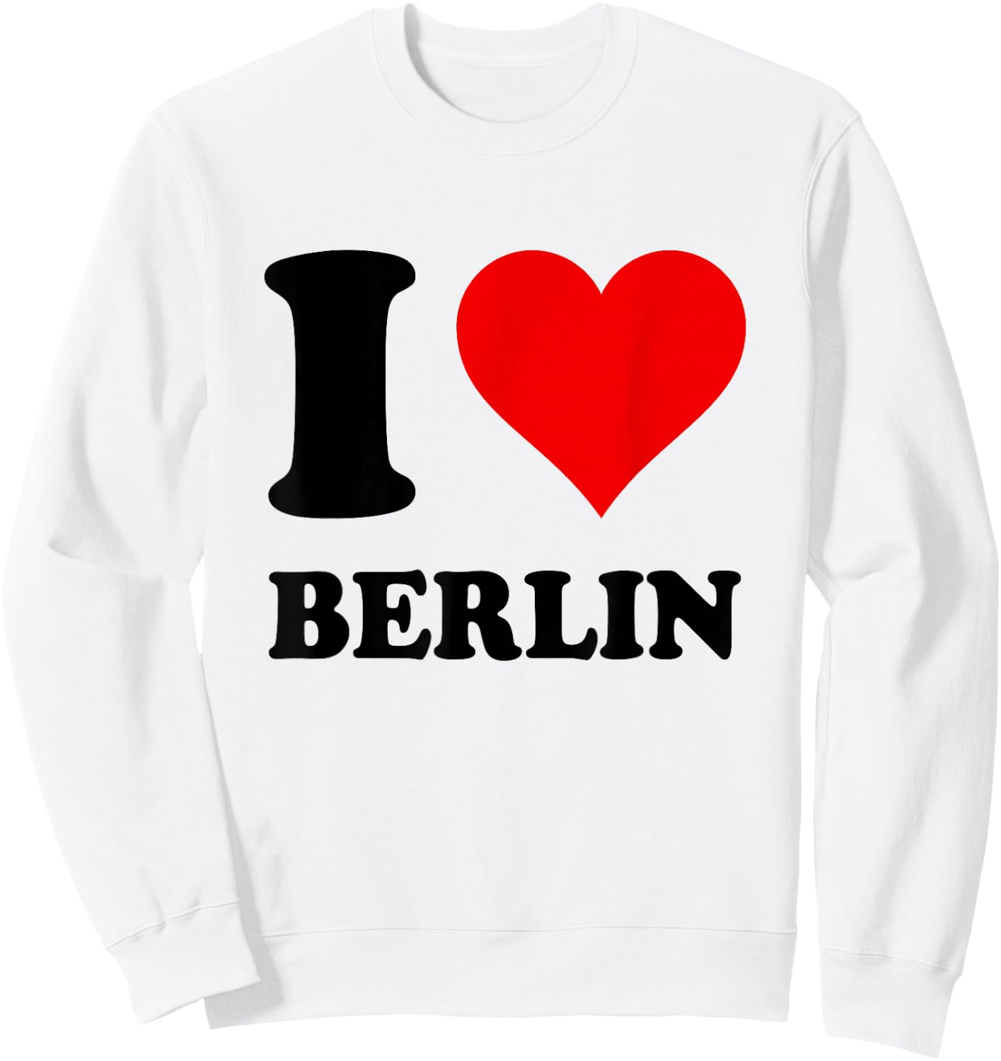 with German Text "Ich Liebe, White Sweatshirt - Sweatshirt | White