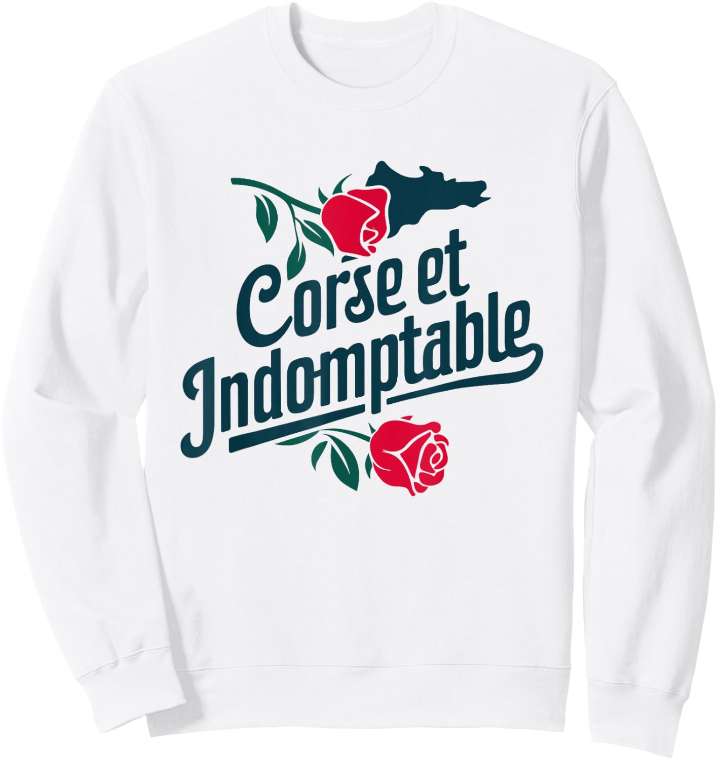 Corsica and Indomitable Beauty Nature Freedom , white, S Sweatshirt - Sweatshirt | White