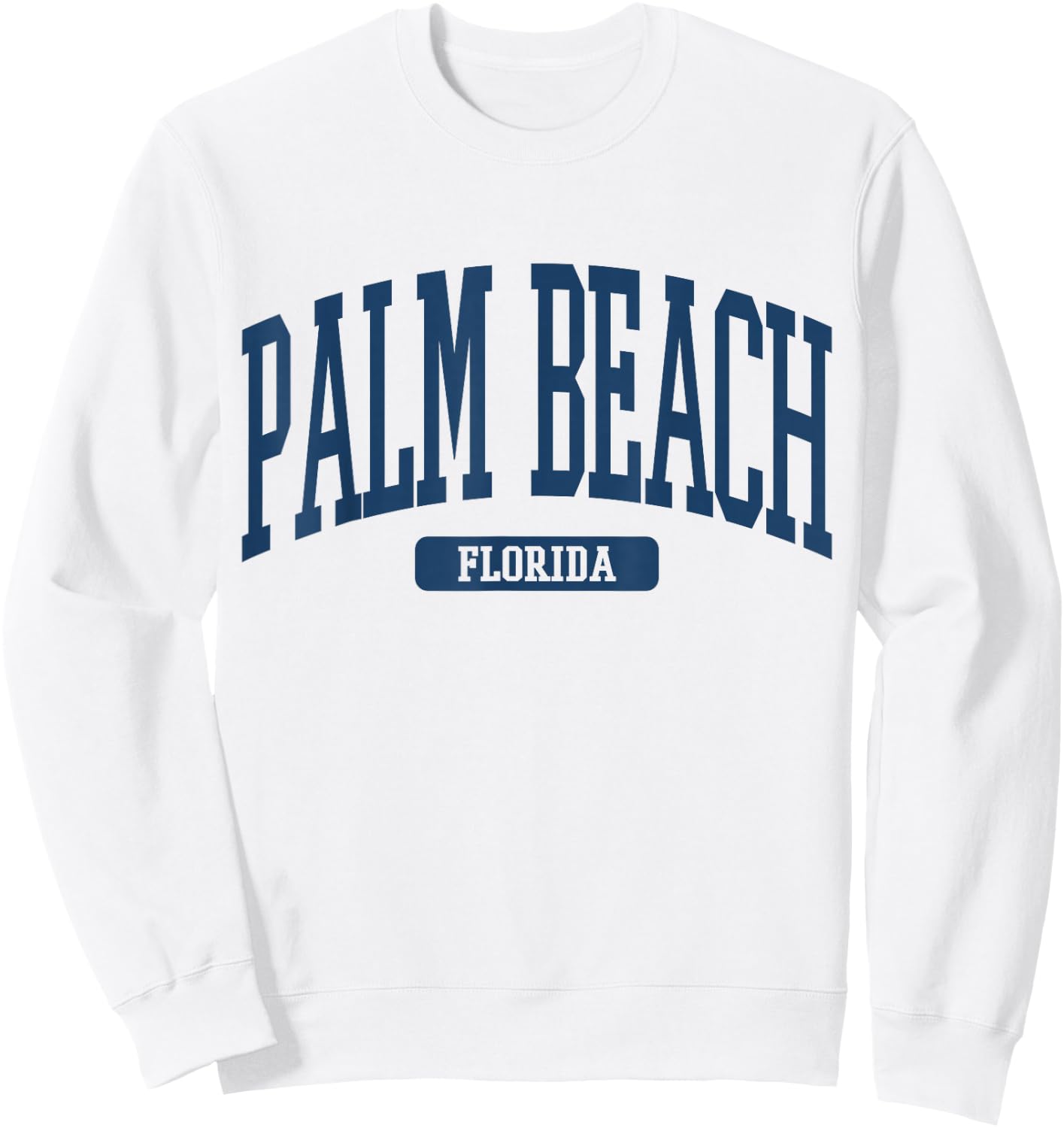 Palm Beach Florida Souvenir Beach Classic, Minimalist Sweatshirt - Sweatshirt | White