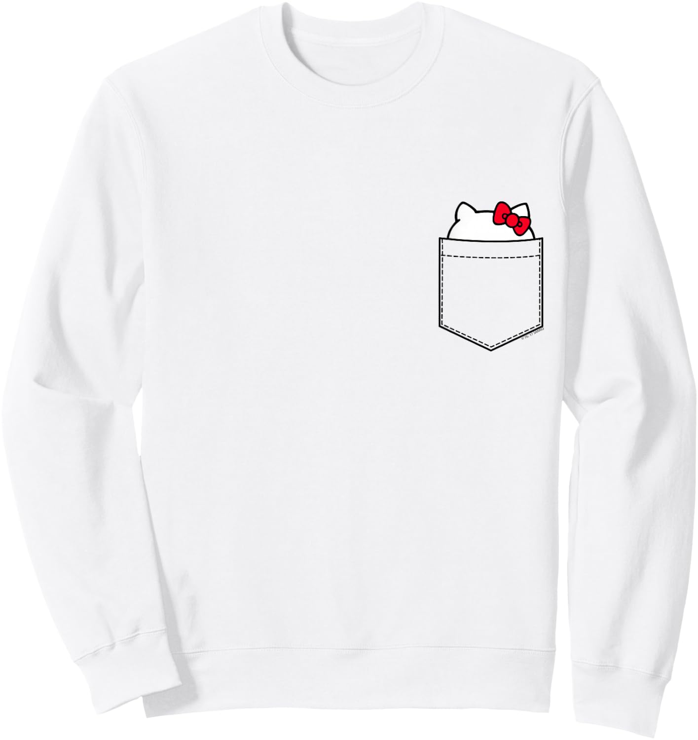 Hello Kitty Peeking Pocket Shirt Sweatshirt - Sweatshirt | White