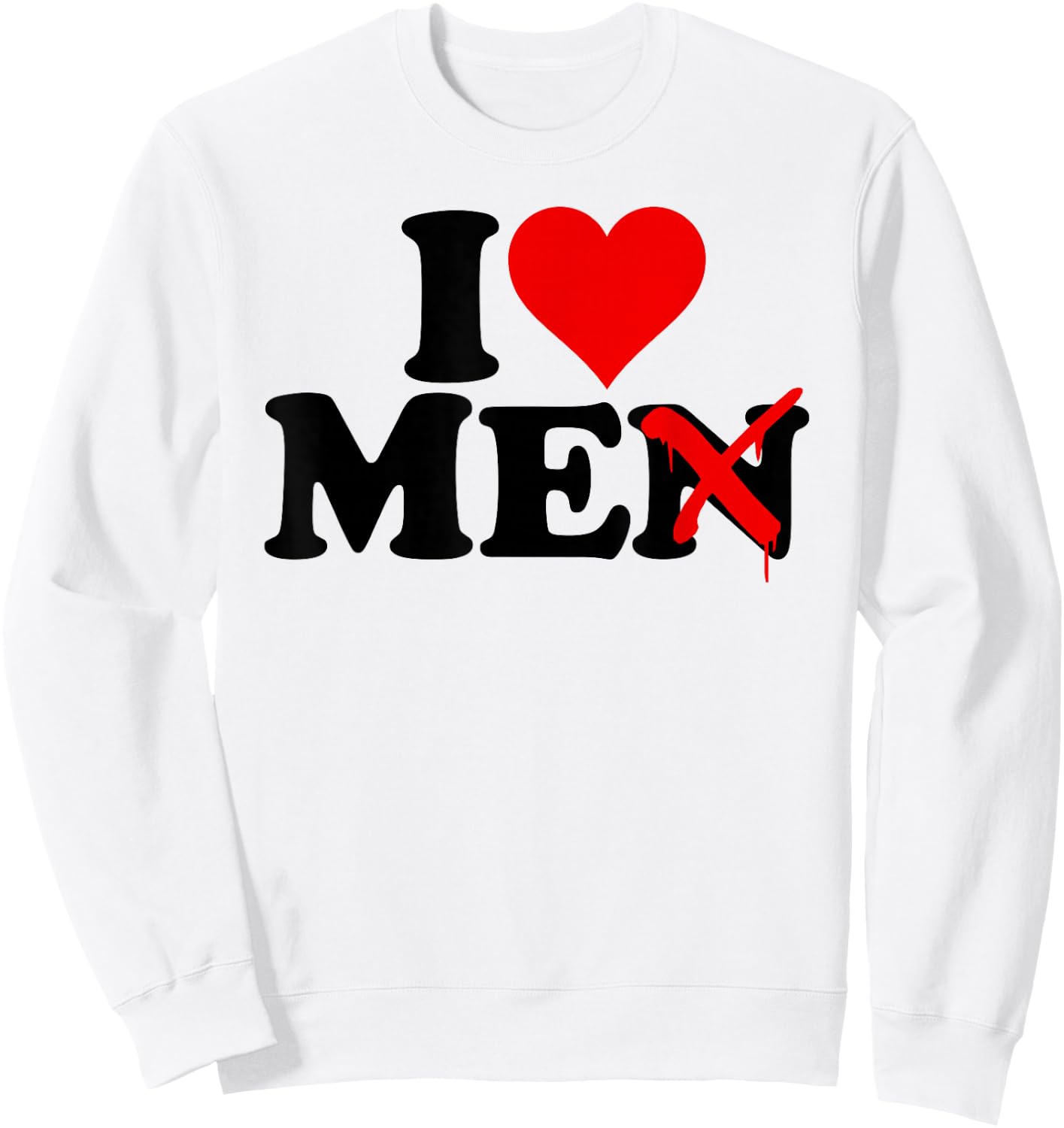 I Love Heart Me Men Sweatshirt - Sweatshirt | White