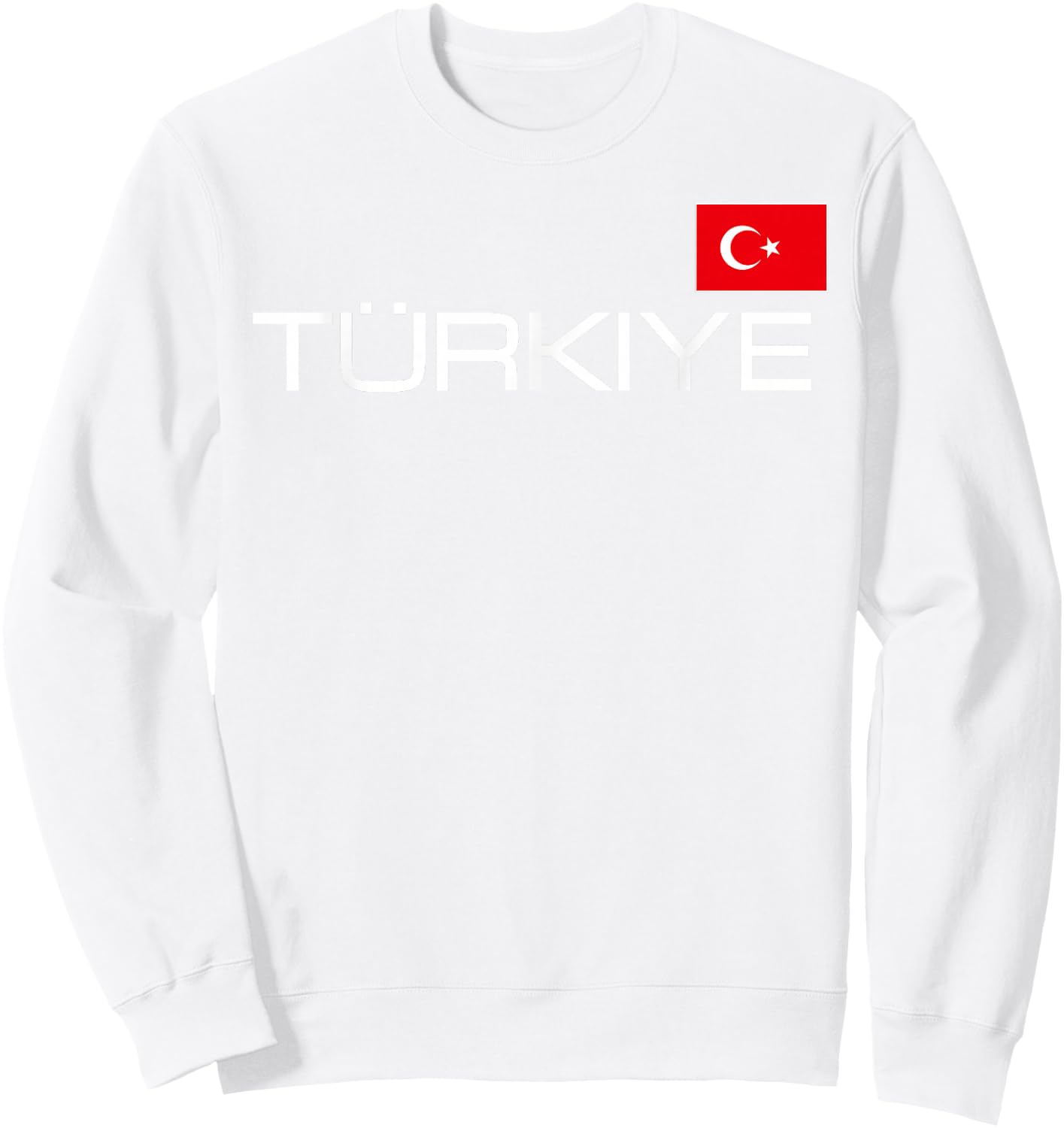 Turkiye Turkey Flag Turkish Sports Jersey Style Sweatshirt - Sweatshirt | White