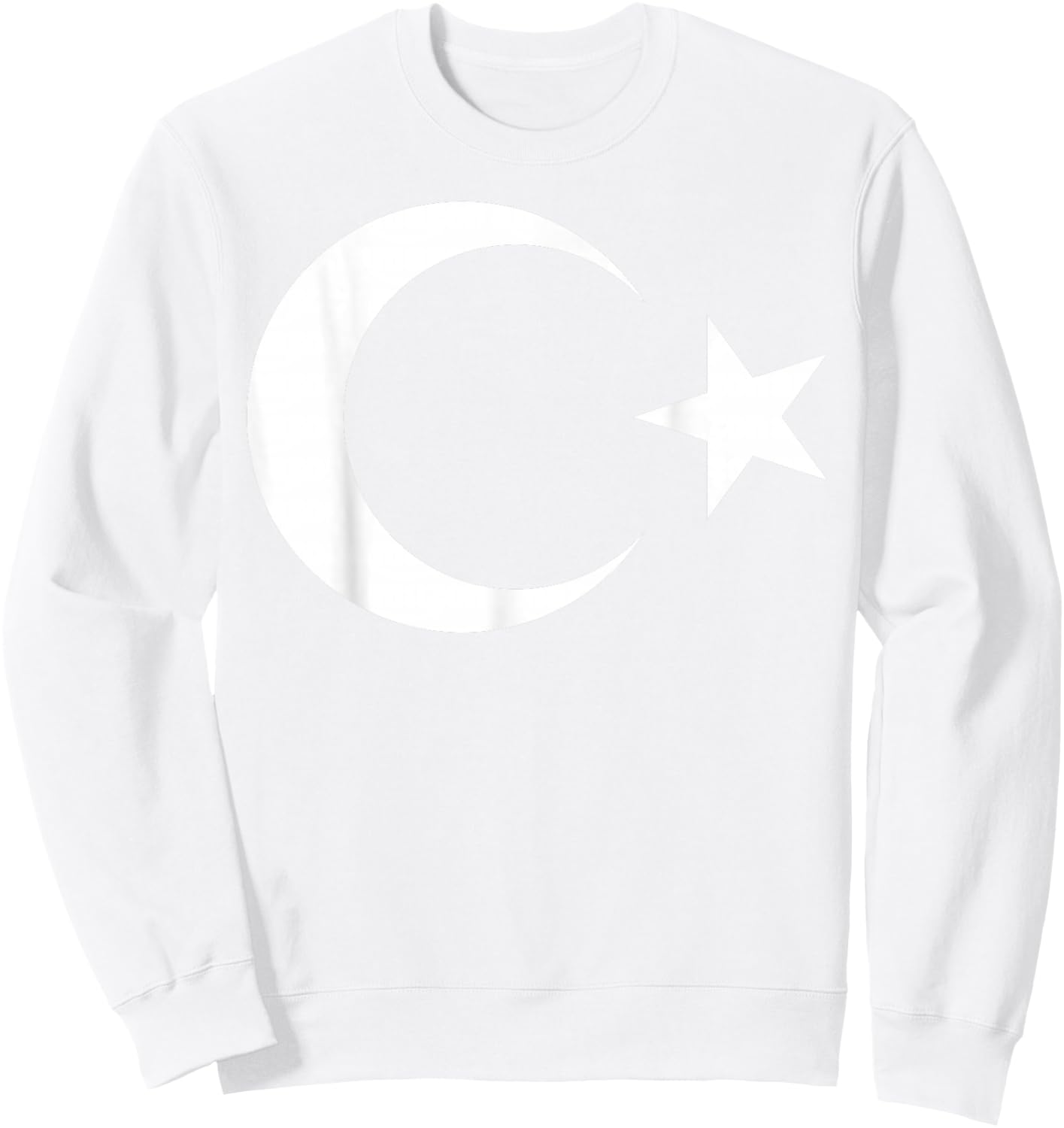 Turkish Flag Turkey Bayragi Türkiye Crescent Moon And Star Sweatshirt - Sweatshirt | White