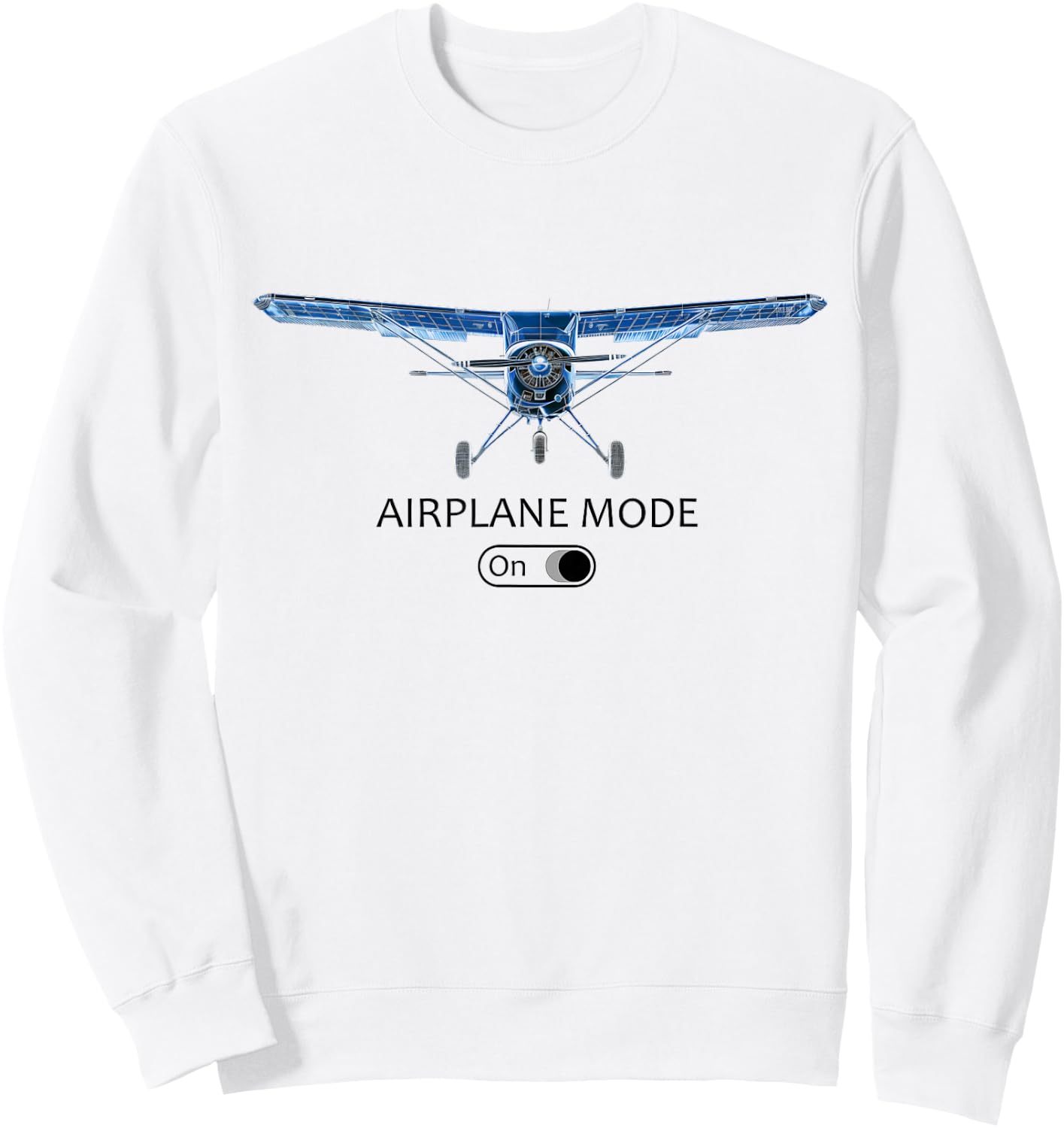 Pilot C172 Flying Airplane Mode On Sweatshirt - Sweatshirt | White