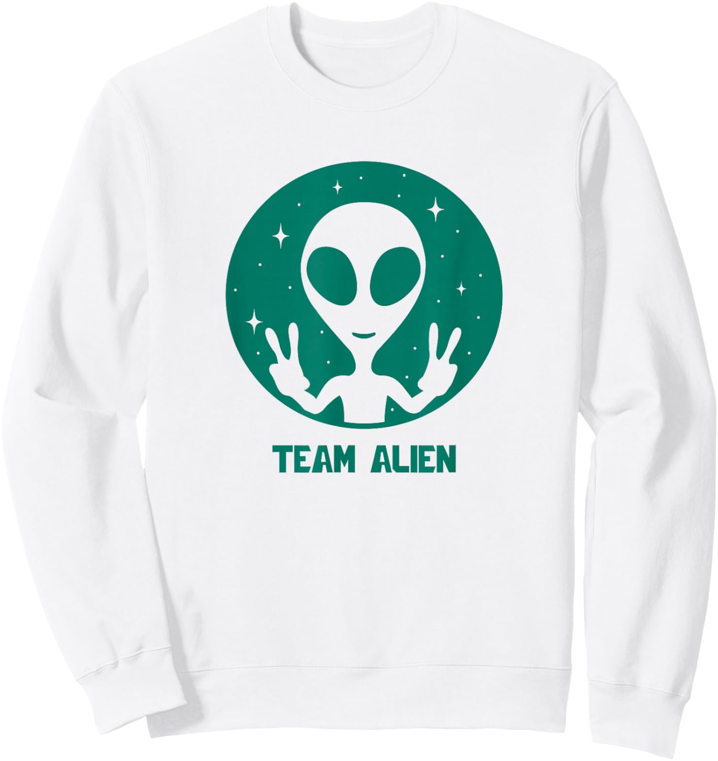 Alien Lover Gifts Men Women Kids UFO Abduction Team Alien Sweatshirt - Sweatshirt | White