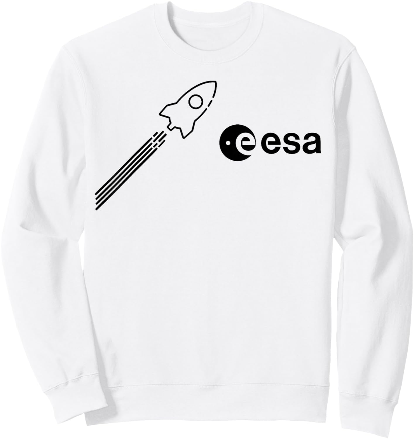 ESA European Space Agency Rocket Start Logo , gray Sweatshirt - Sweatshirt | White