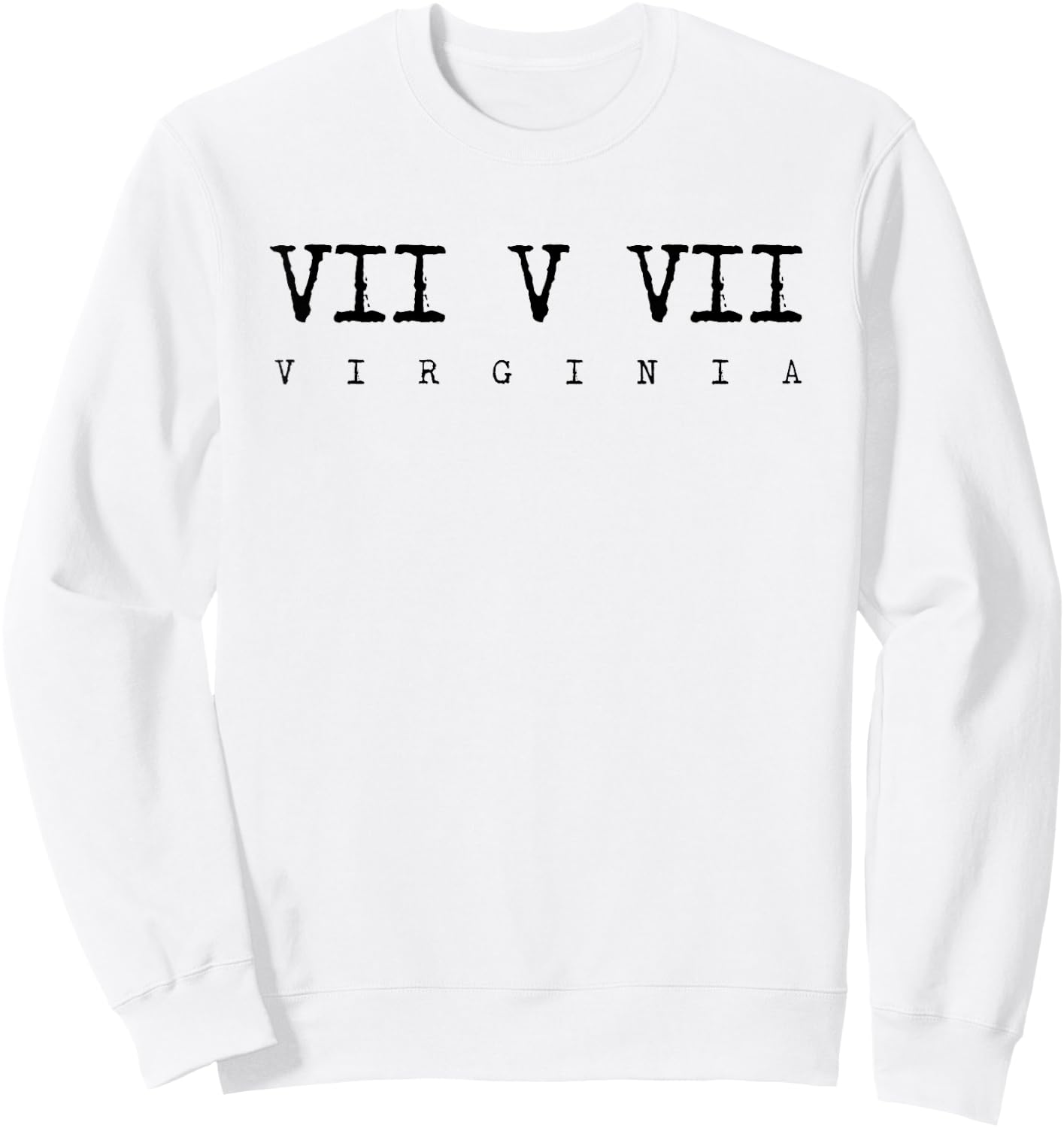 Roman Numeral Area Code Shirt 757 Virginia Gift Sweatshirt - Sweatshirt | White