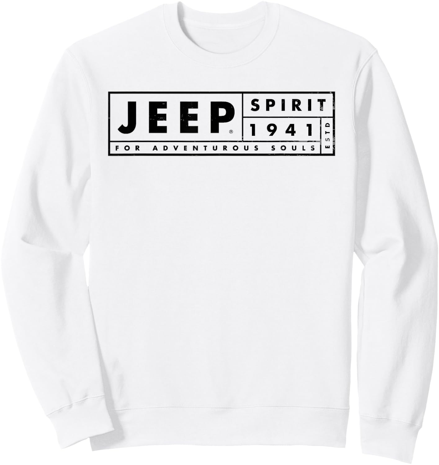 Jeep Spirit 1941 Estd for Adventurous Souls, Dark Logo , white, S Sweatshirt - Sweatshirt | White