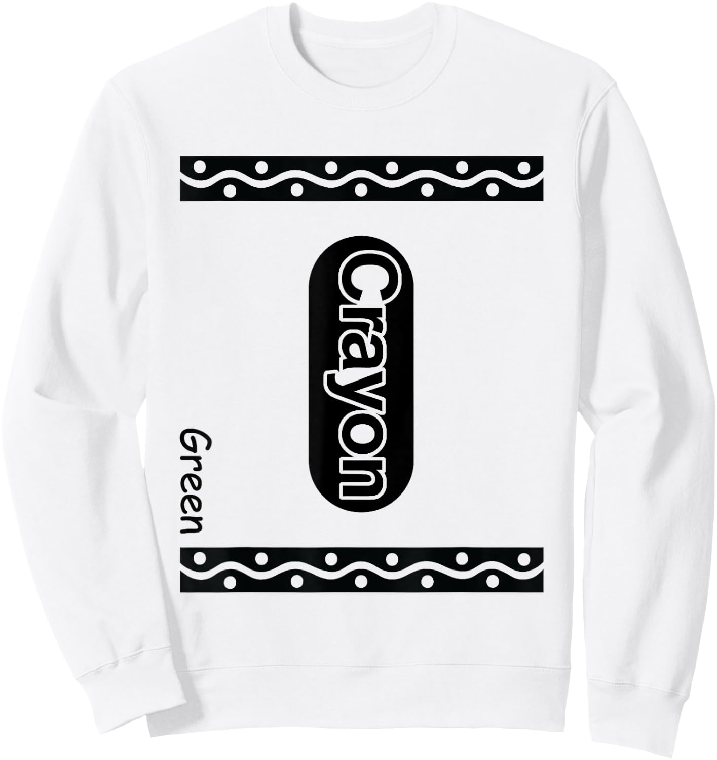 Green Crayon Costumes For Adults Sweatshirt - Sweatshirt | White