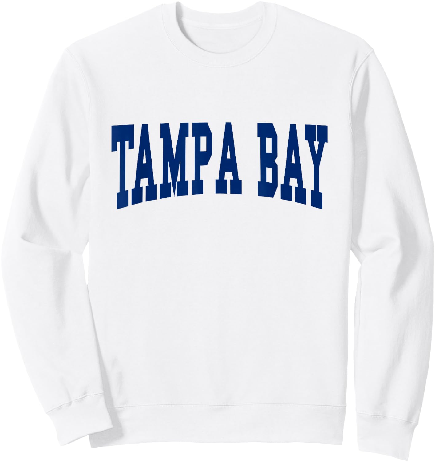 Graphic Apparel Co. - Tampa Bay - Hometown Pride - Throwback Design - Classic Adults - White - Small - Short Sleeve Sweatshirt - Sweatshirt | White