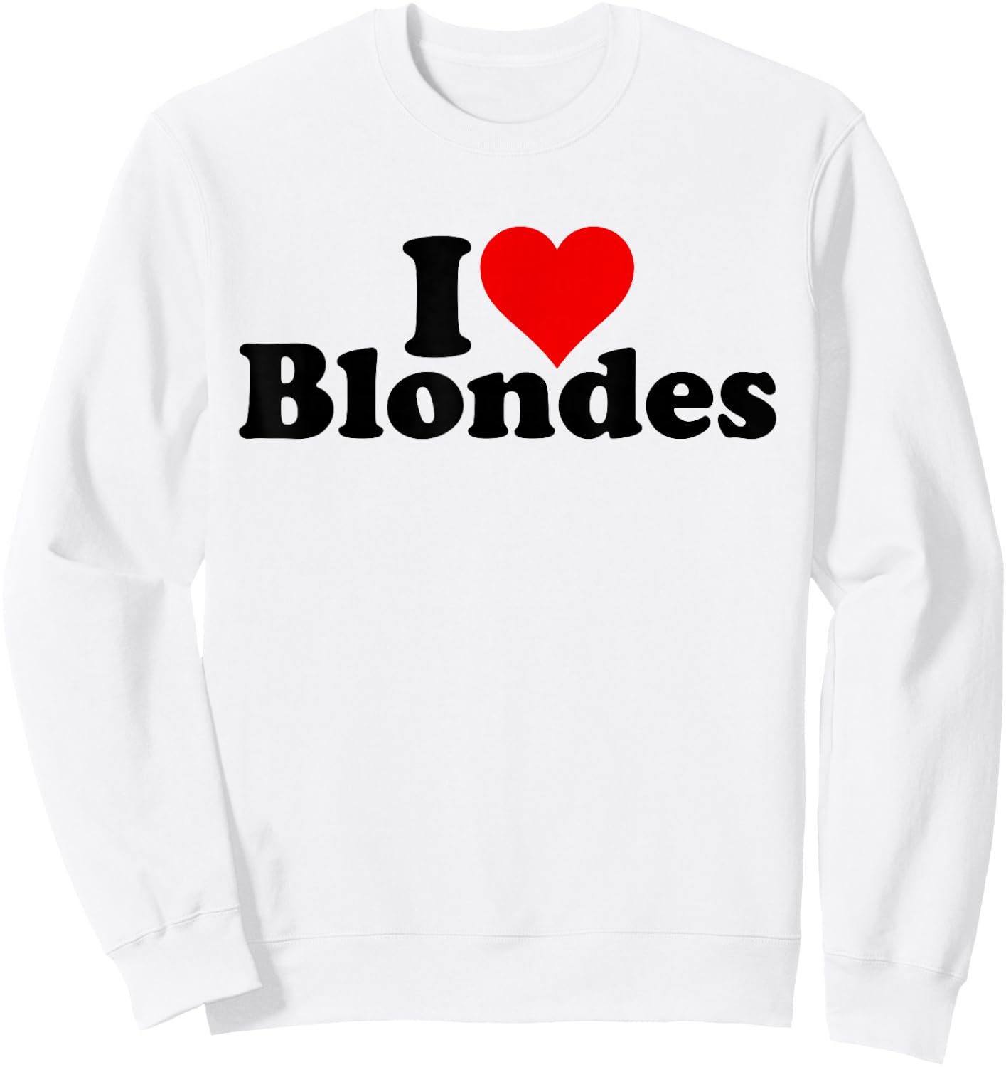 with German Text "Ich Liebe Herzblondes Haar" [German Language] Sweatshirt - Sweatshirt | White