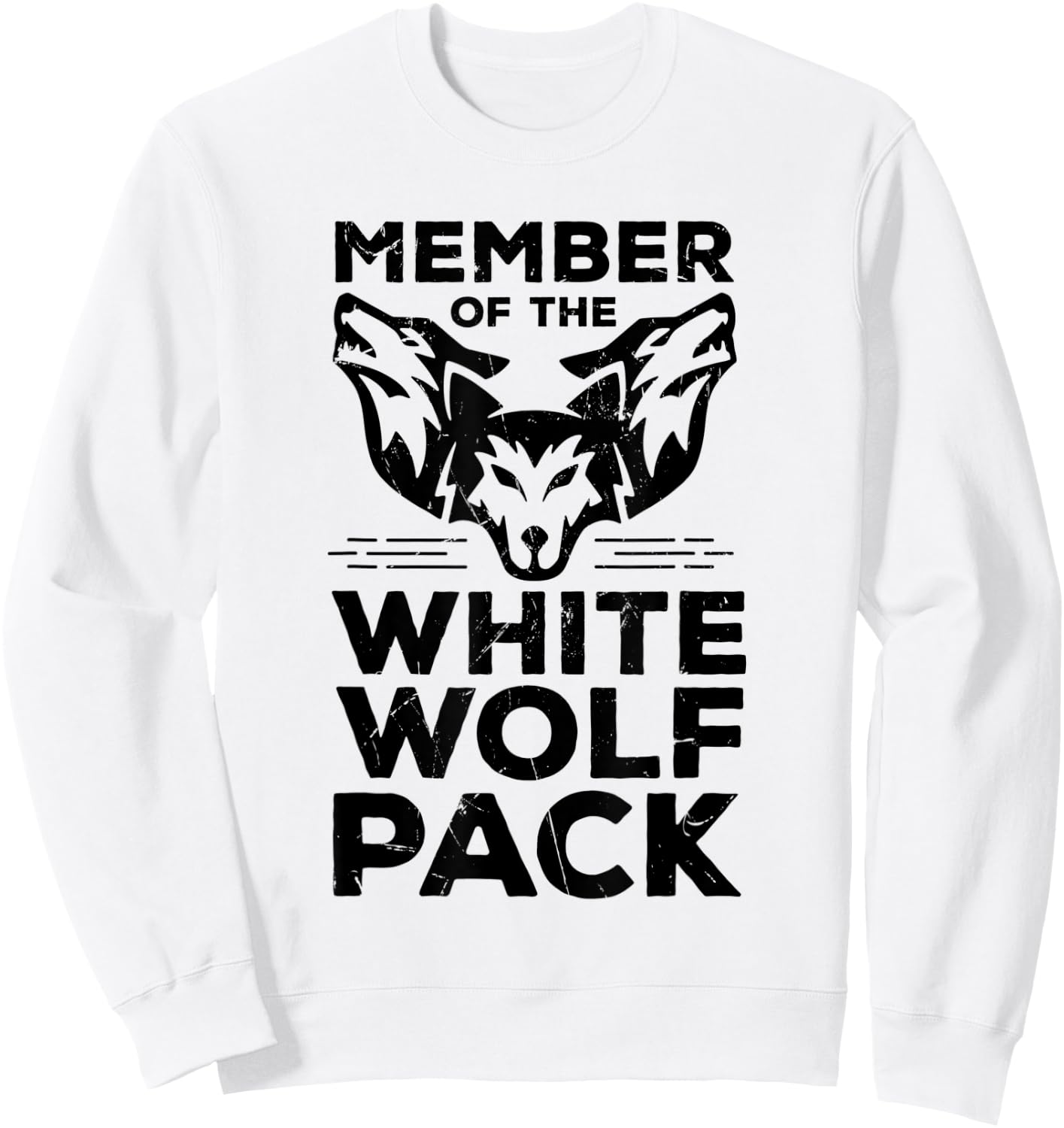 Cool Member Of The White Wolf Pack Wolf Lovers Sweatshirt - Sweatshirt | White