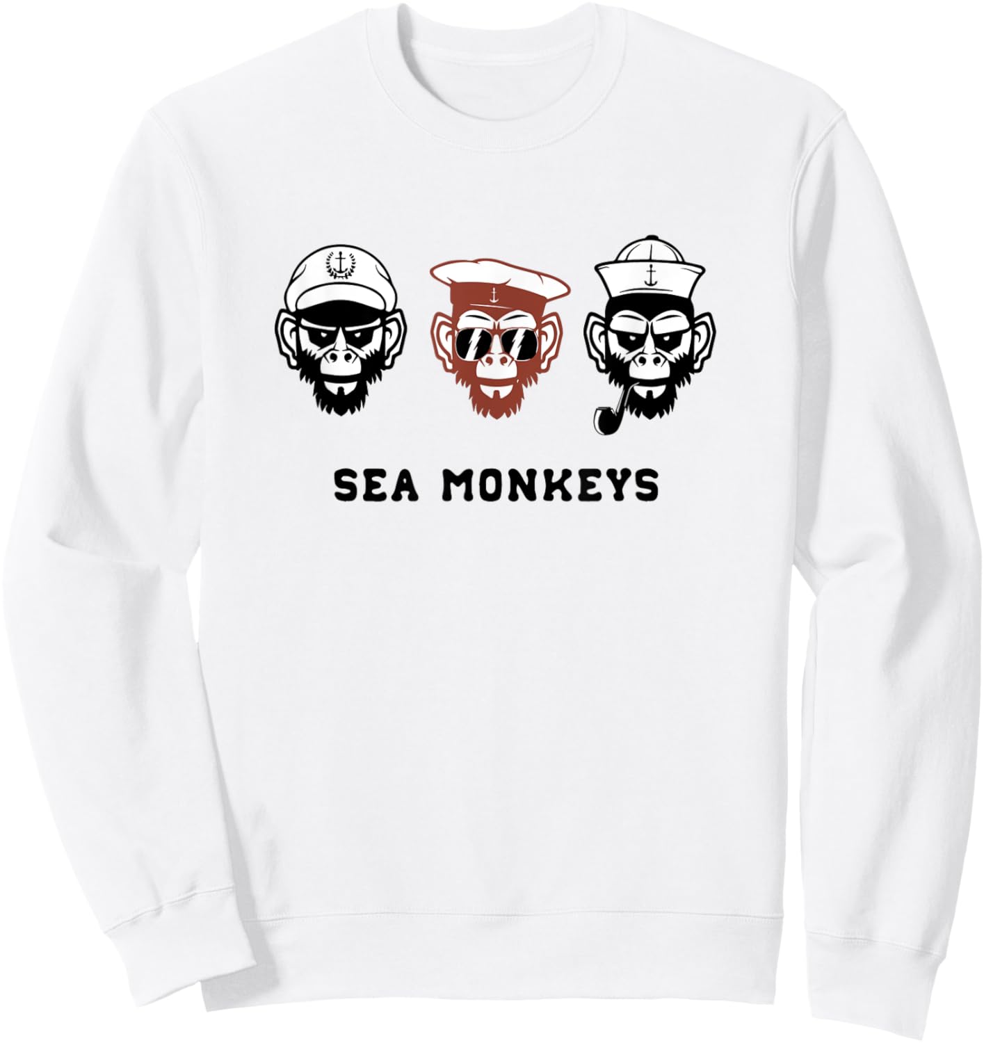Sea Monkeys Ship Captain Funny Shirt Sweatshirt - Sweatshirt | White