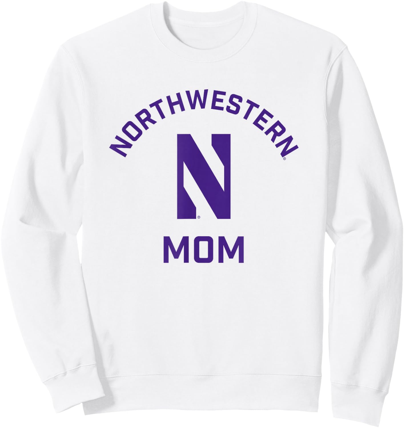 Northwestern University Wildcats Arched Mom Sweatshirt - Sweatshirt | White