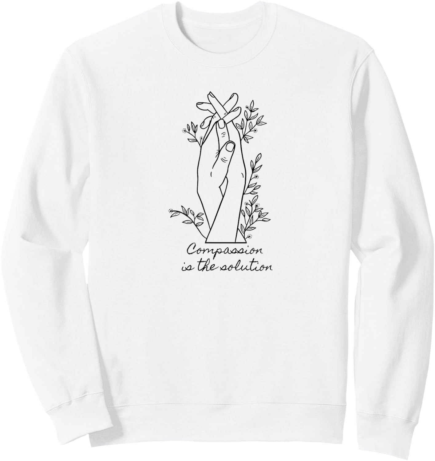 Compassion is the solution Sweatshirt - Sweatshirt | White