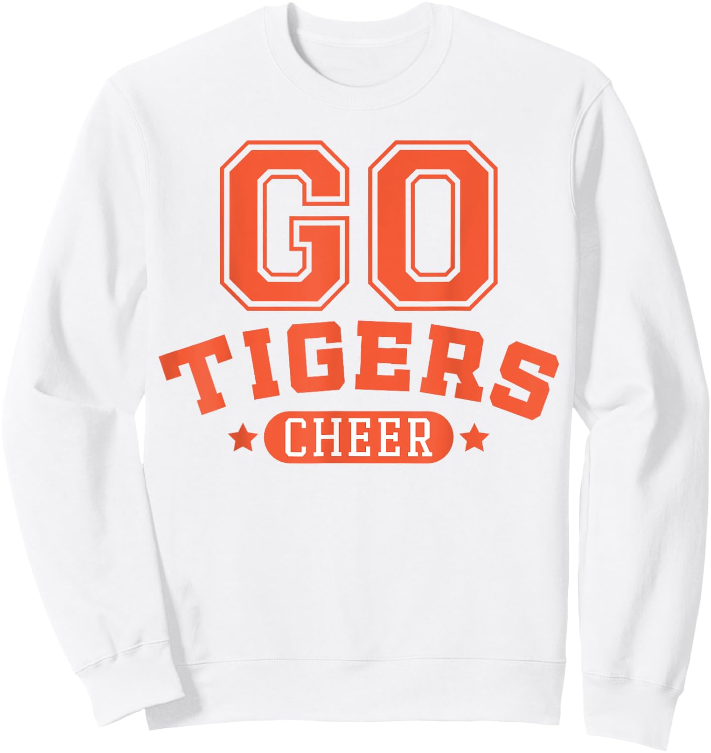 Go Cheer Tigers Football Sweatshirt - Sweatshirt | White