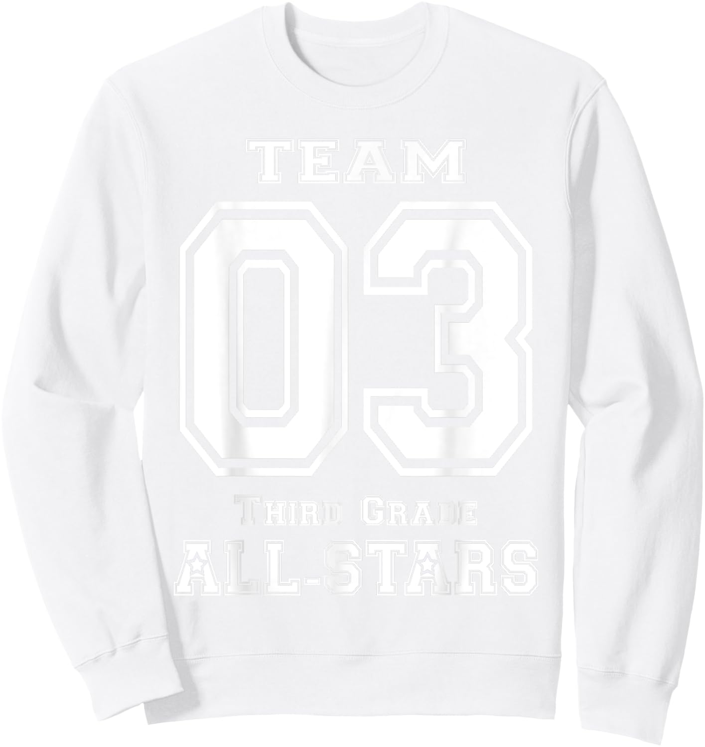 Team 3rd Grade All-stars Sport Jersey Sweatshirt - Sweatshirt | White