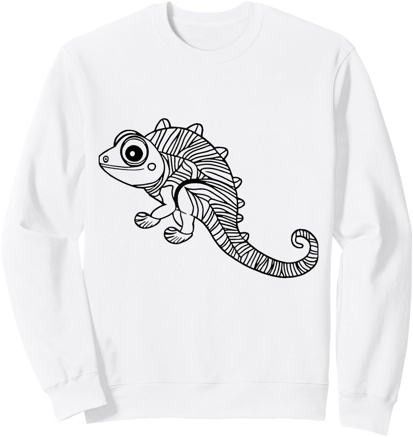Chamäleon ausmalen und selbst bemalen anmalen Sweatshirt - Sweatshirt | White