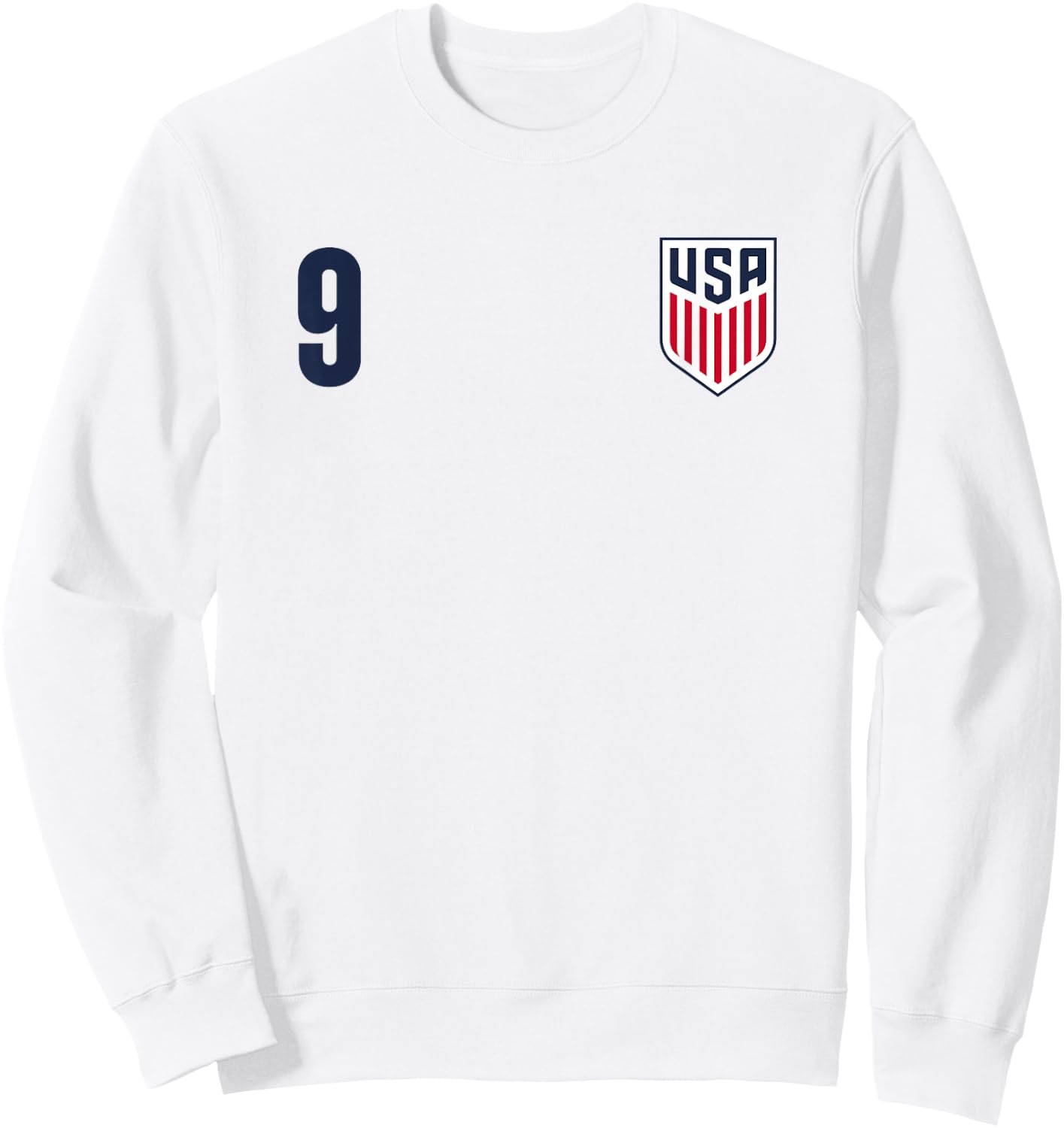 Officially Licensed US Soccer Ricardo Pepi, Legacy #9 Sweatshirt - Sweatshirt | White