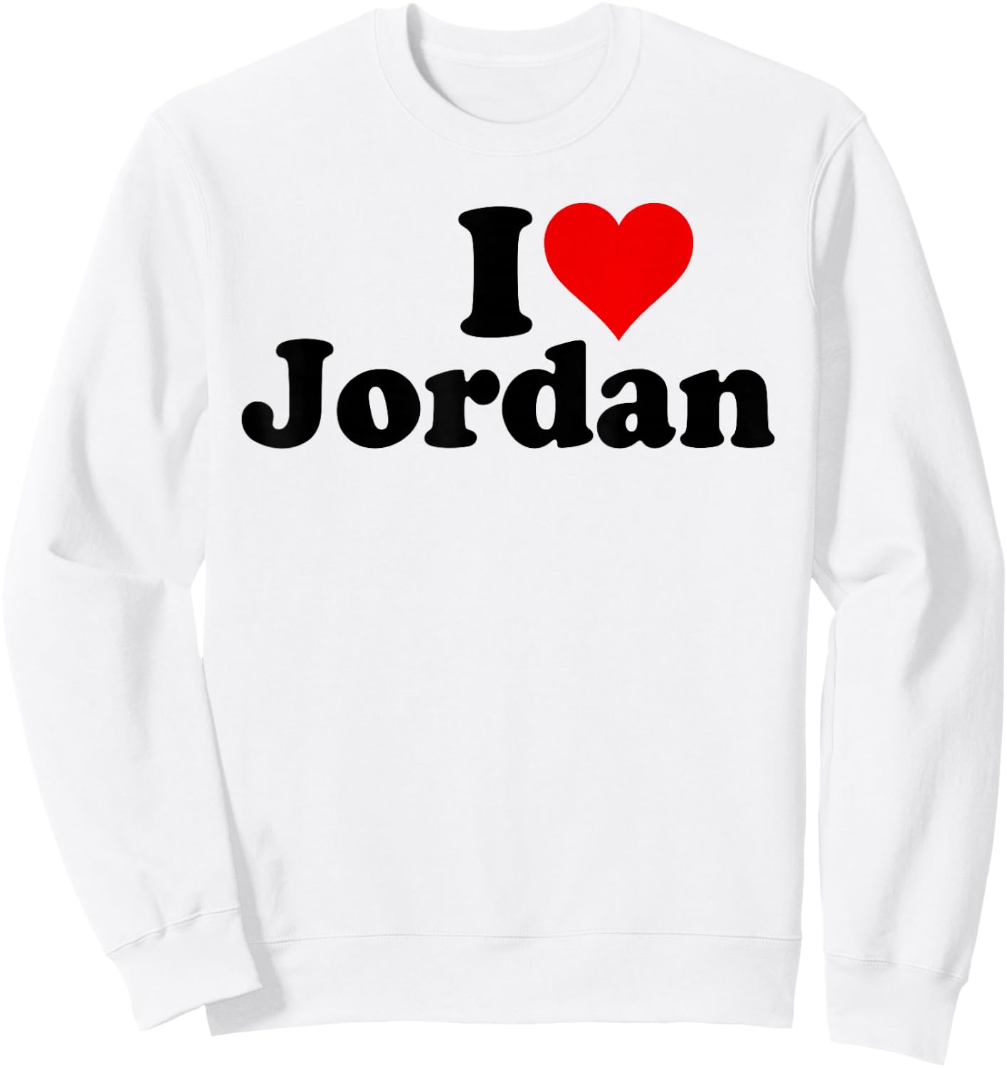 I Heart Love Jordan Sweatshirt - Sweatshirt | White