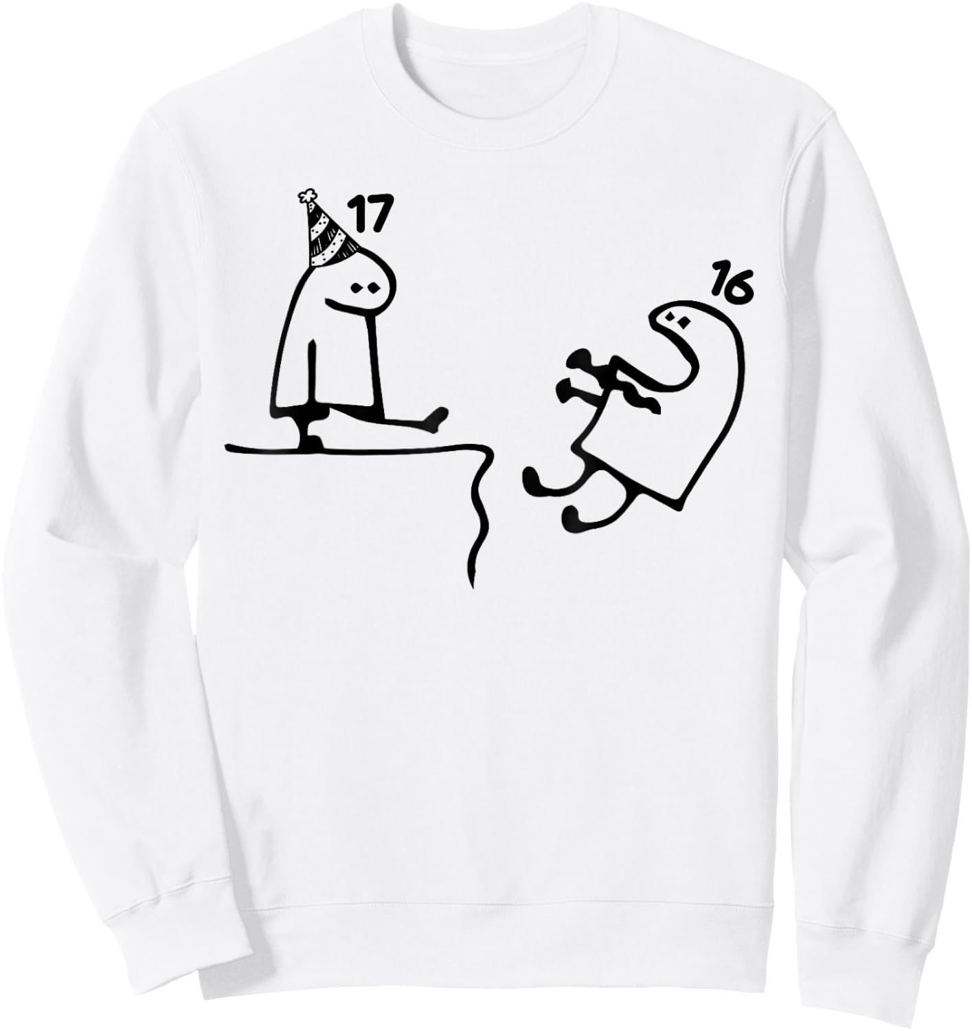 17th Birthday Party Funny 17 Years Old Birthday Teens Sweatshirt - Sweatshirt | White