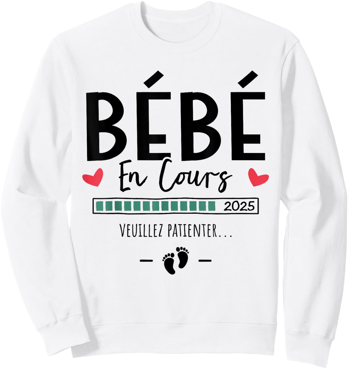 Baby In Progress 2025 Announcement Pregnancy Future Dad To Be Mom , white, S Sweatshirt - Sweatshirt | White