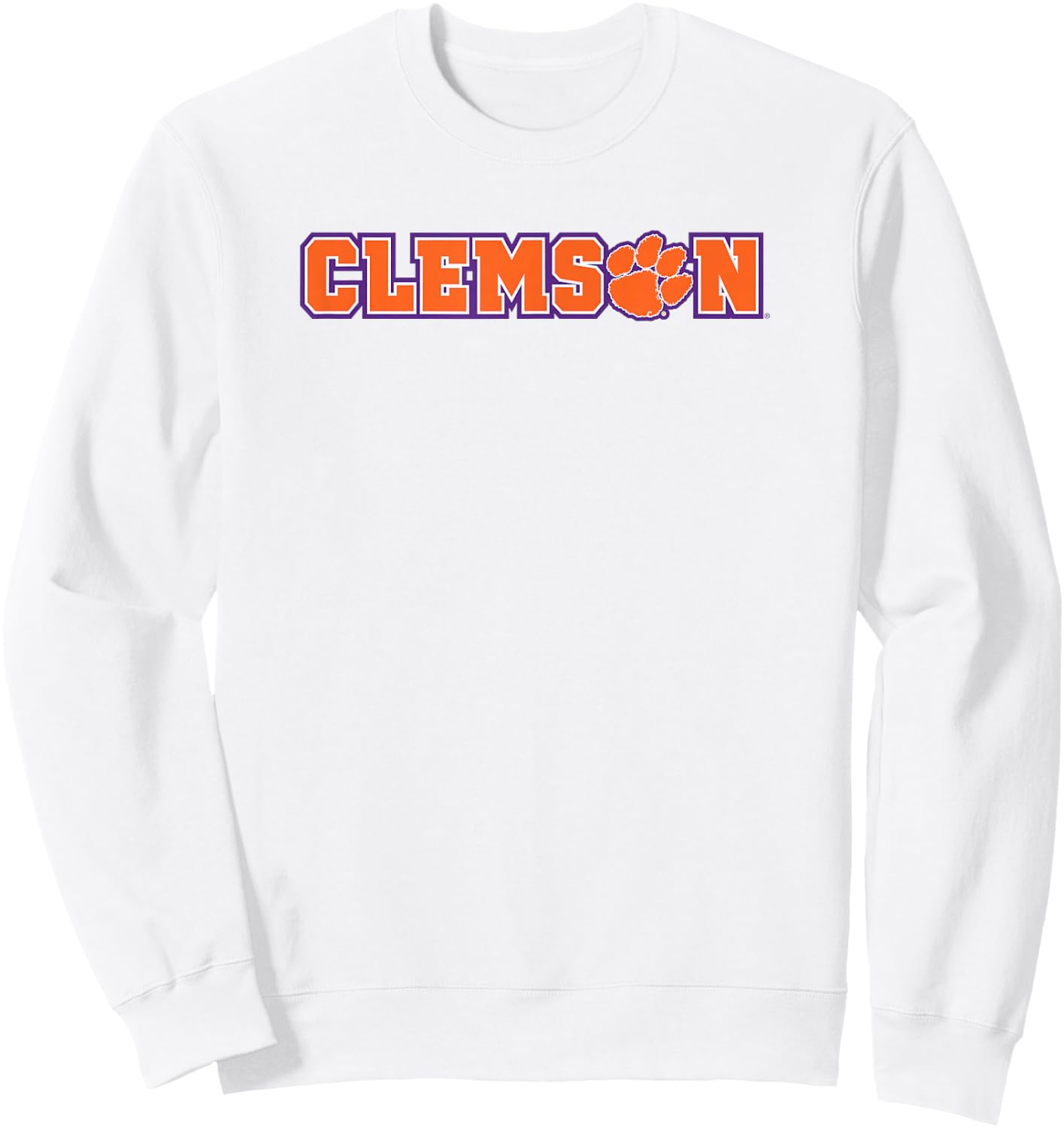 Elite Authentics Clemson Tigers Classic Paw White Officially Licensed Sweatshirt - Sweatshirt | White