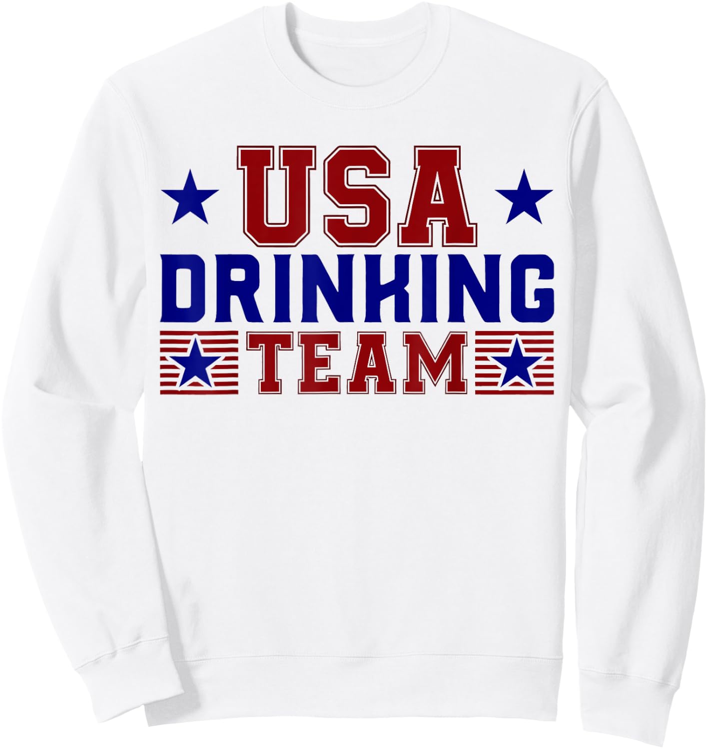 Retro USA Drinking Team Funny American Flag 4th of july Men Sweatshirt - Sweatshirt | White