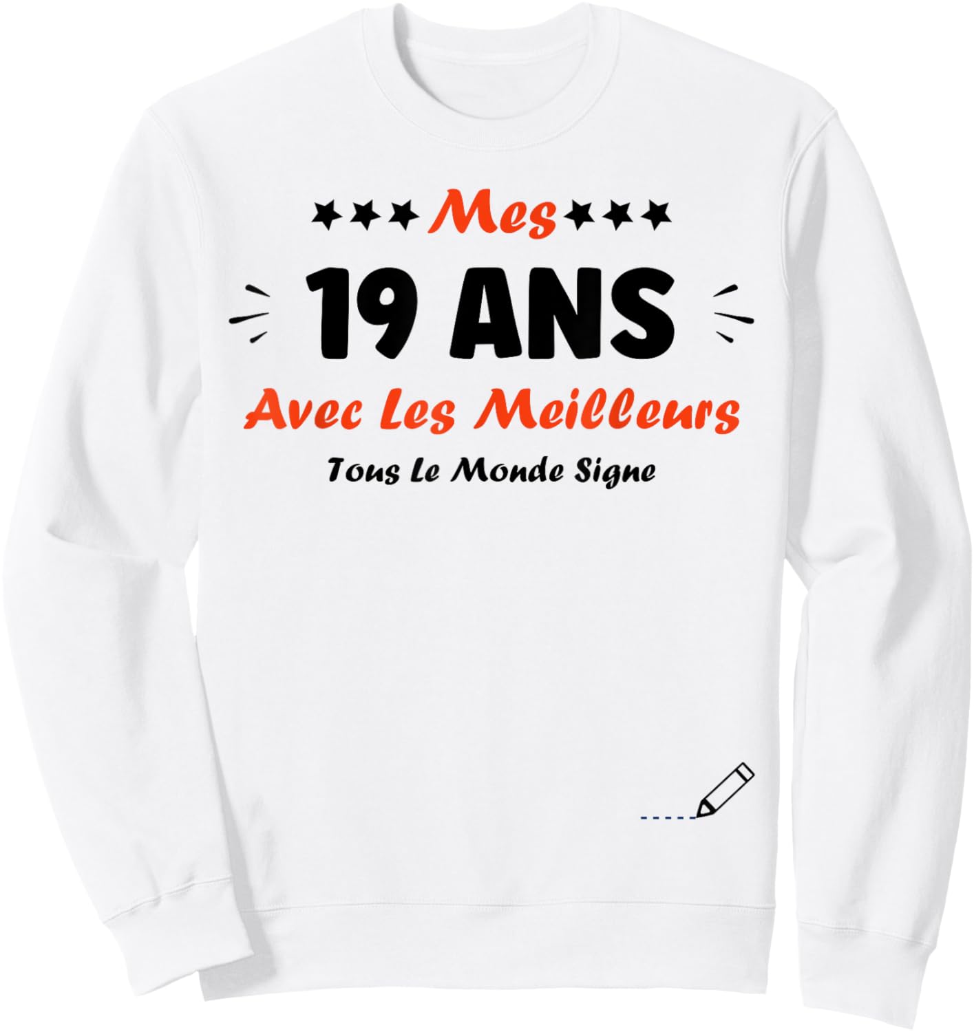 Signature 19 Years Birthday Humour 19 Years to Sign , white, S Sweatshirt - Sweatshirt | White