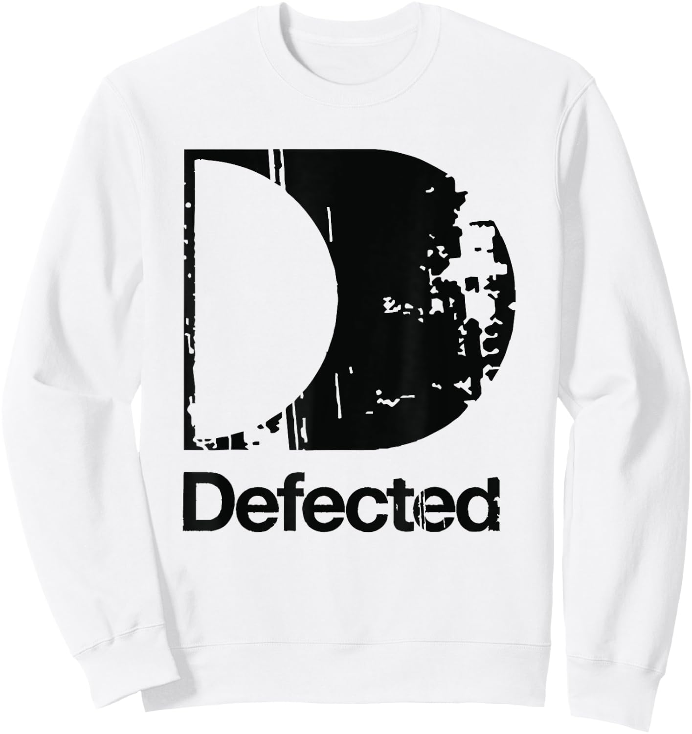 Classic Black Print D Faulty Sweatshirt - Sweatshirt | White