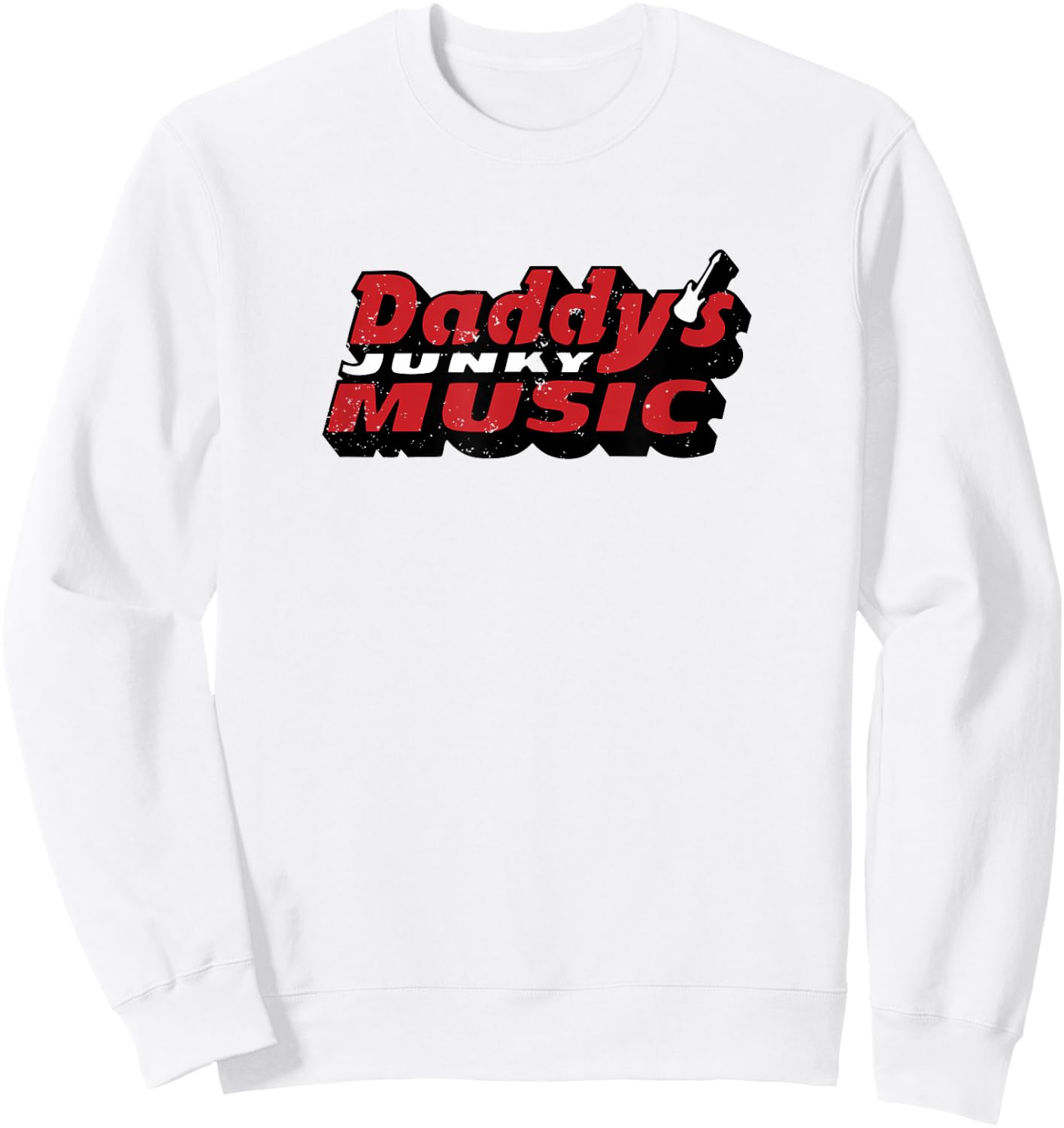Daddy's Junky Music Boston Guitar & Amp Retro Store Vintage Sweatshirt - Sweatshirt | White