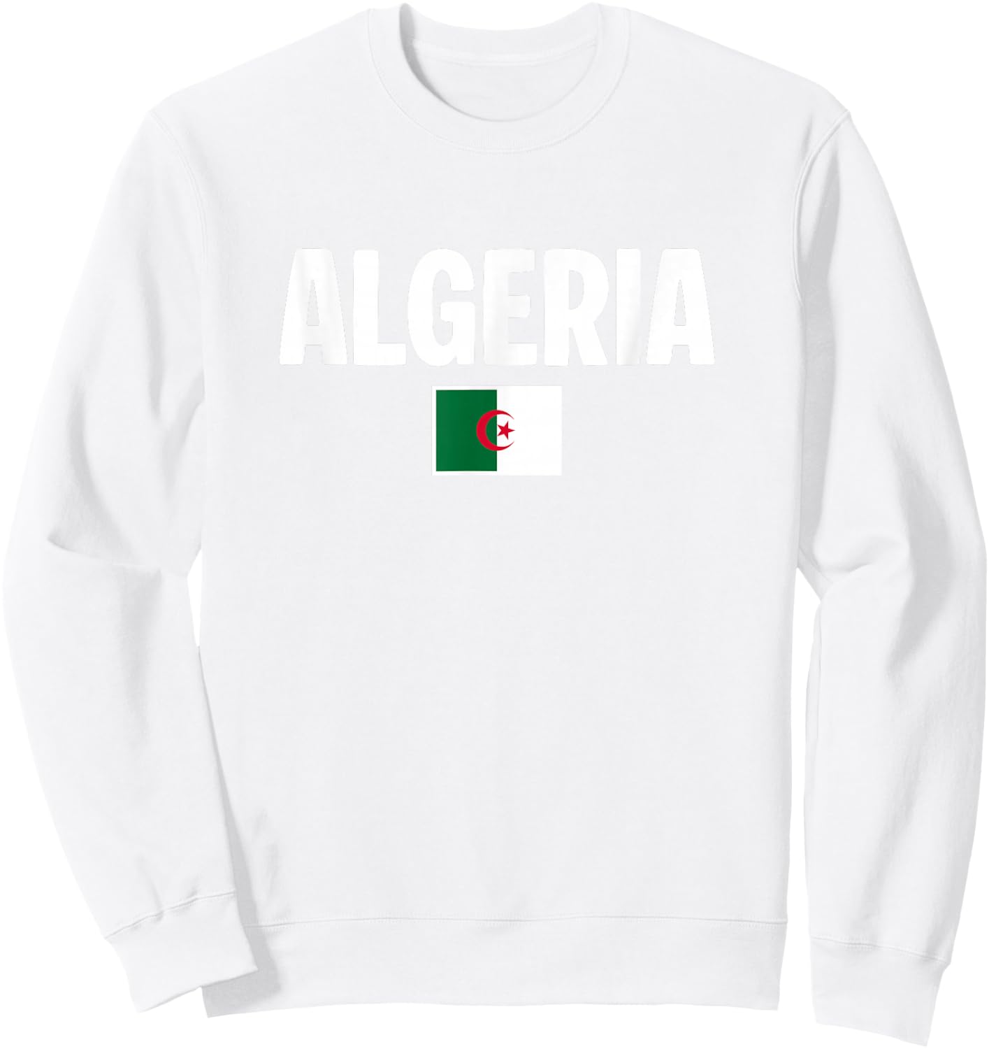 Algerian Flag Algeria Sweatshirt - Sweatshirt | White