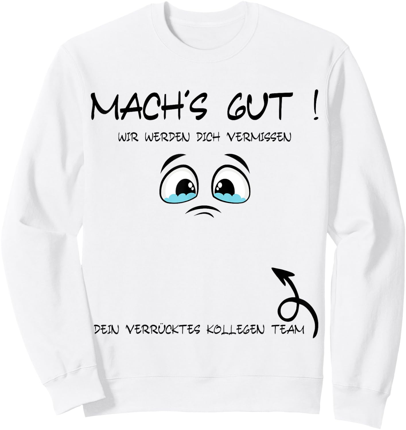 Job Change Farewell Gift Signature Colleague Farewell Sweatshirt - Sweatshirt | White