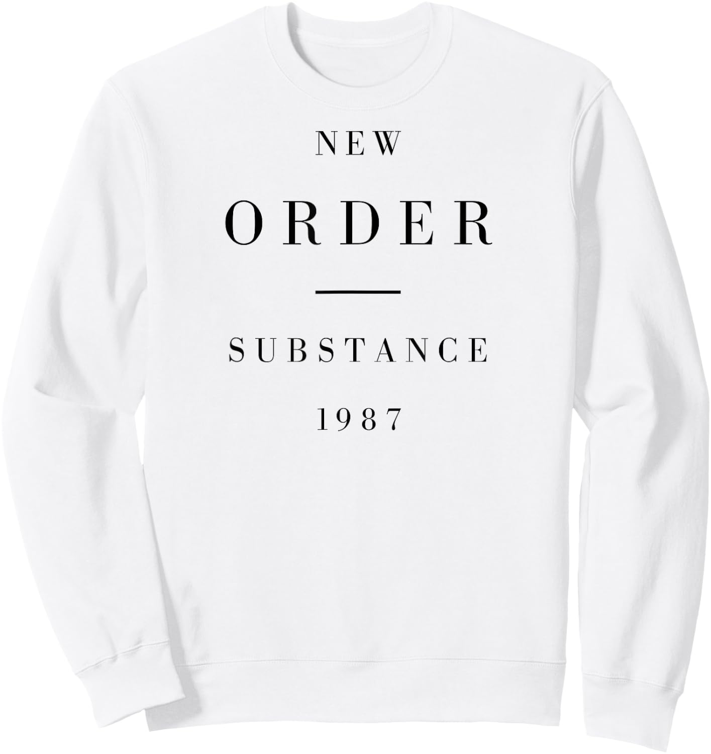 New Order Substance Graphic, Weiß, , Kurzarm, Klassische Passform, Klein Sweatshirt - Sweatshirt | White