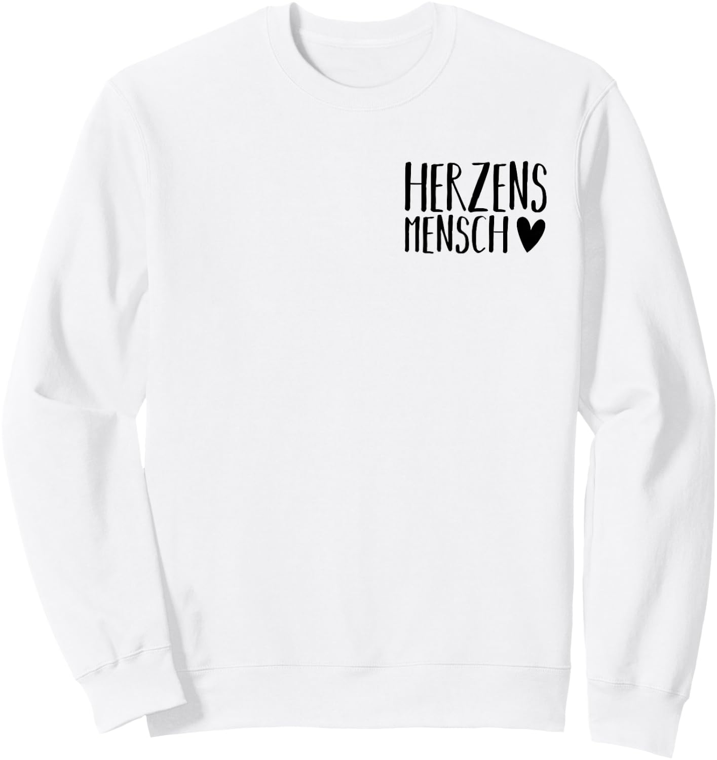 with German Text "Herzensmensch Freundinnen Beste Freundinnen Beste Freundinnen", White Sweatshirt - Sweatshirt | White