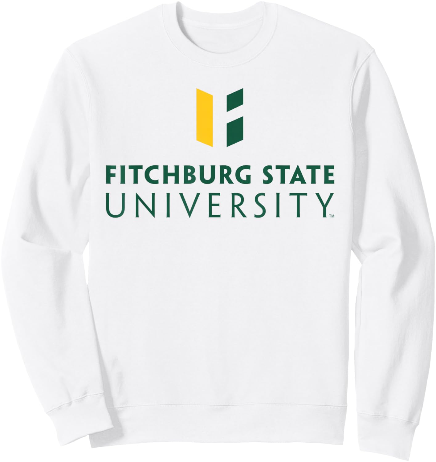 Fitchburg State University Falcons Wordmark Logo Sweatshirt - Sweatshirt | White