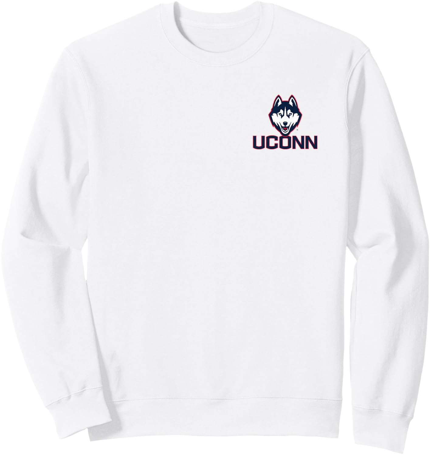Connecticut Huskies Front/Back Basketball Gray Licensed Sweatshirt - Sweatshirt | White