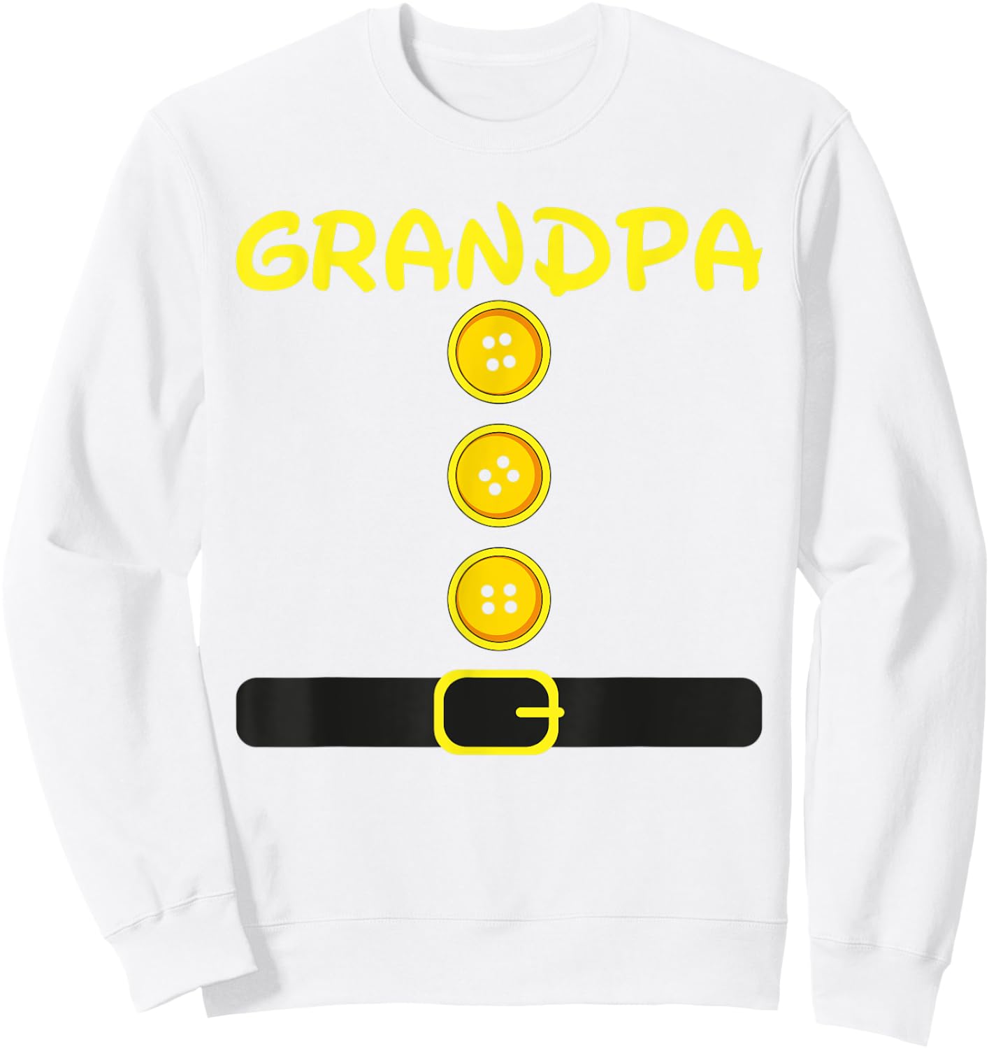 Grandpa Dwarf Costume Color Family Matching Dwarf Halloween Sweatshirt - Sweatshirt | White