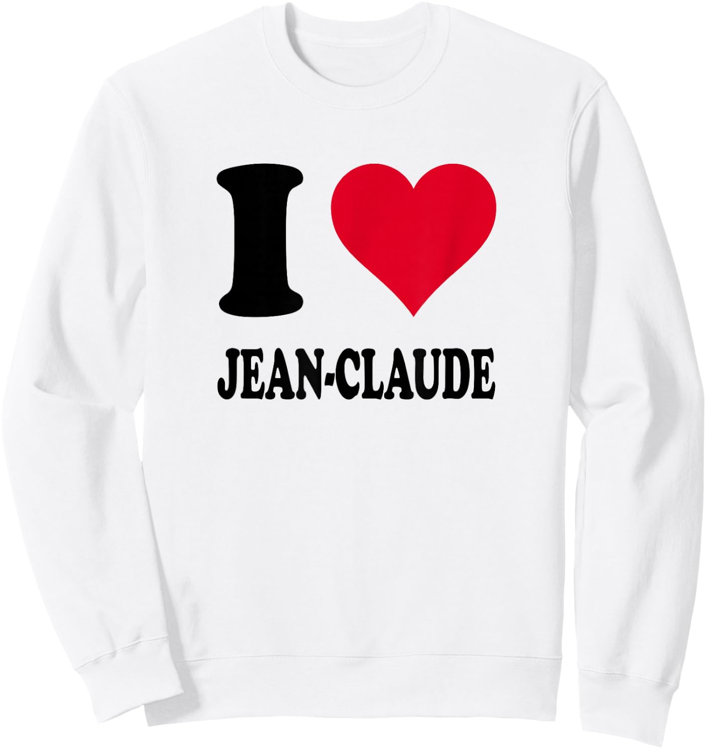 J'aime Jean-Claude , white, S Sweatshirt - Sweatshirt | White