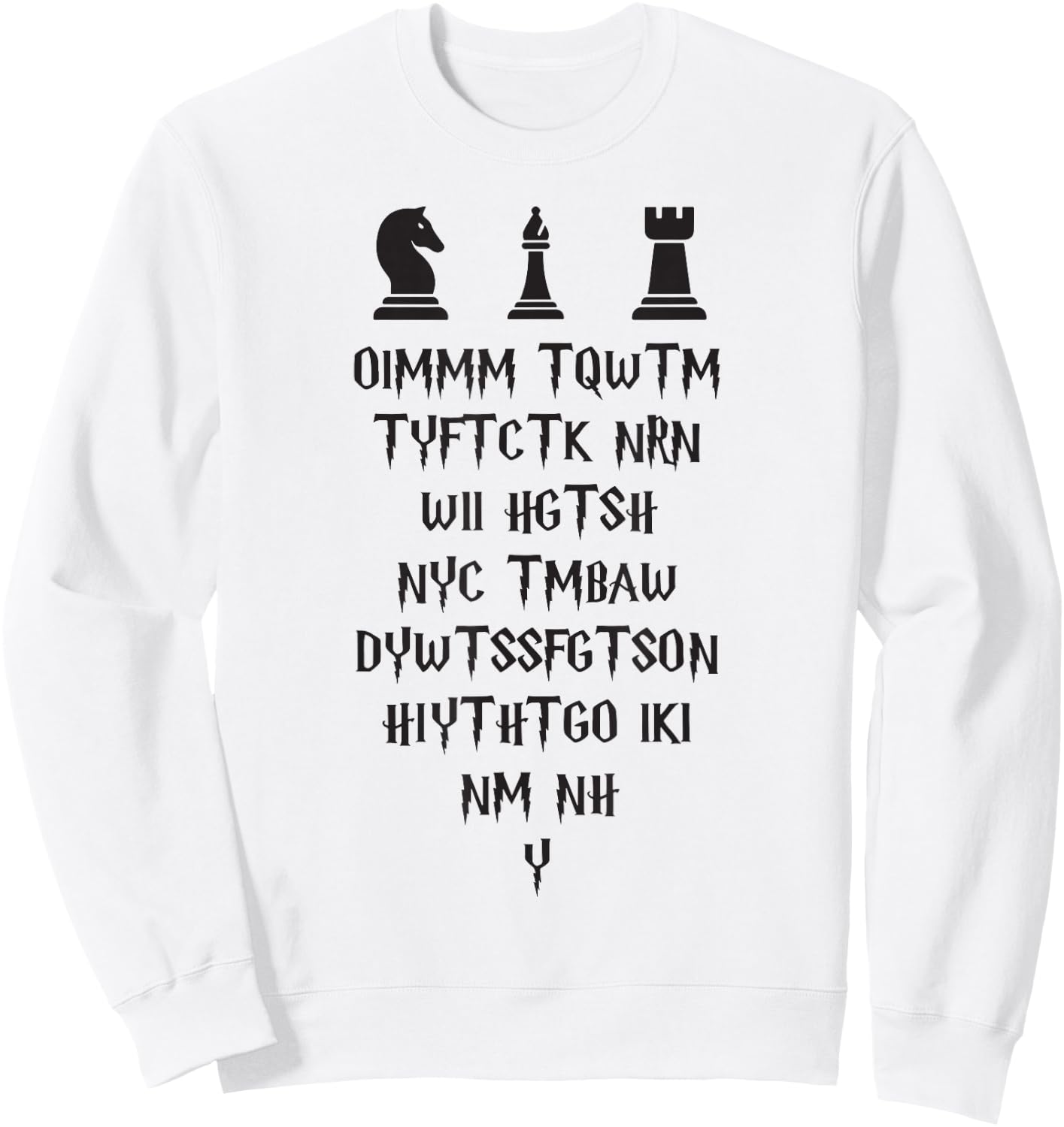 Once I Make My Move Acronym Wizard Chess Funny Design Sweatshirt - Sweatshirt | White